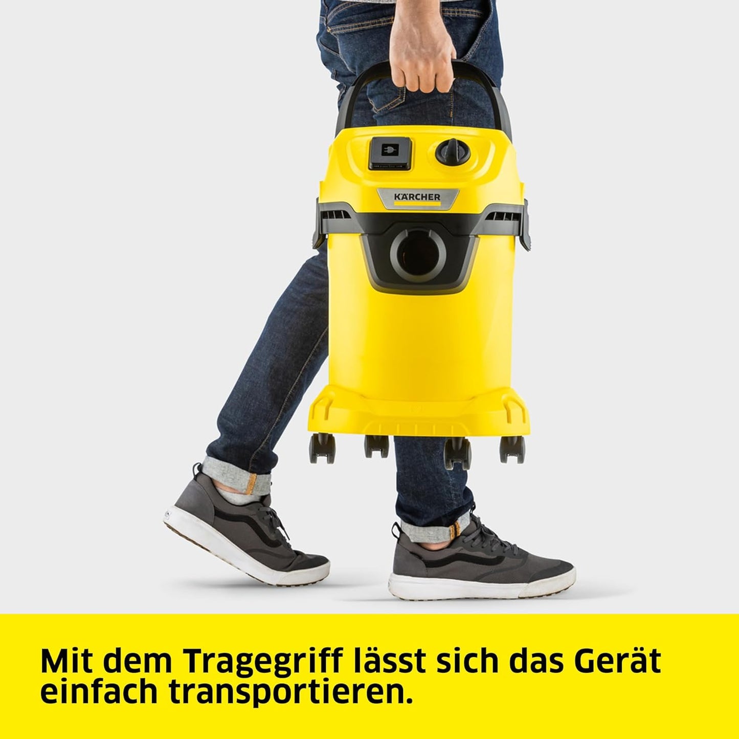 Nass-/Trockensauger WD 3 P V-19/4/20, Kunststoffbehälter, mit integrierter Gerätesteckdose