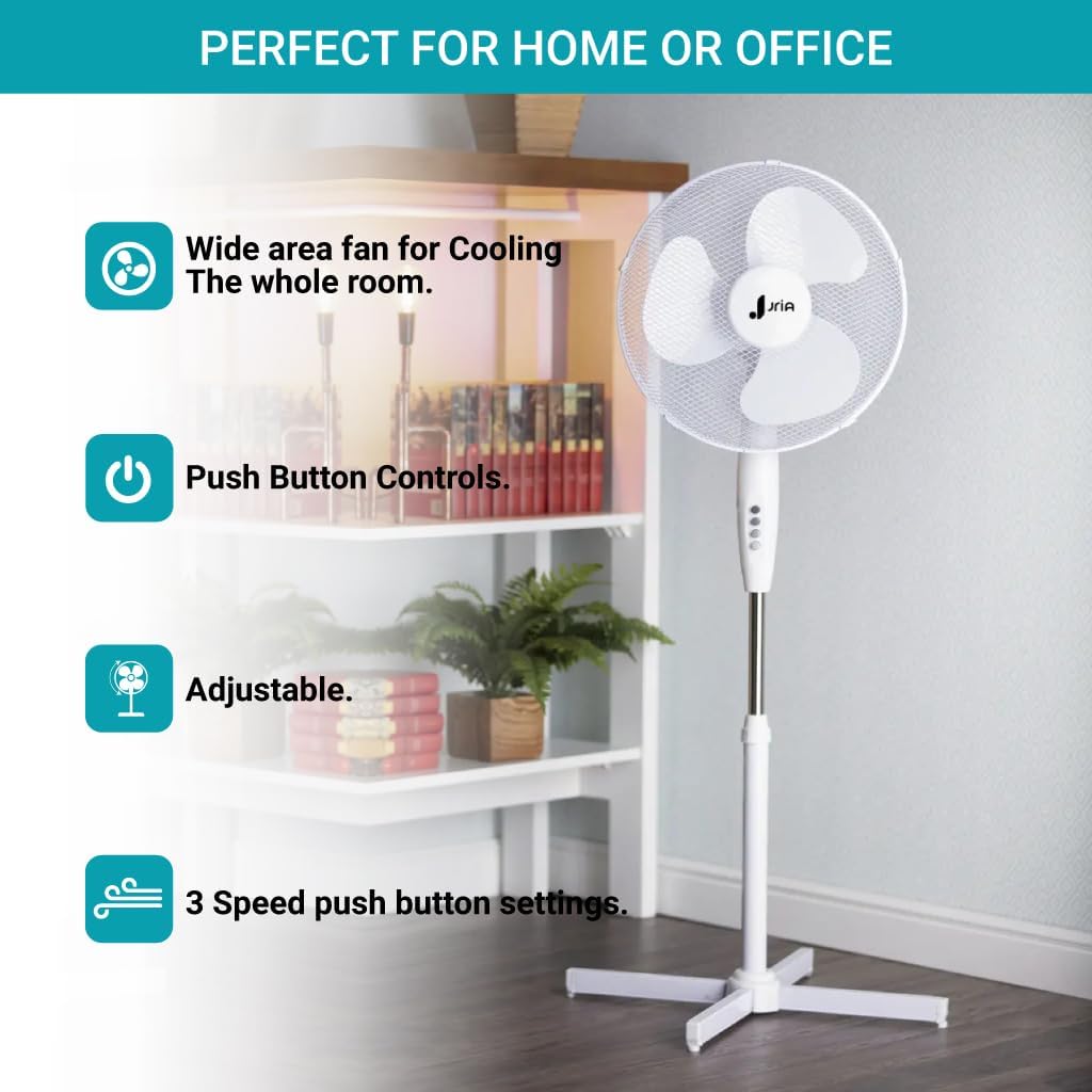 Leiser Standventilator 40 cm, höhenverstellbar