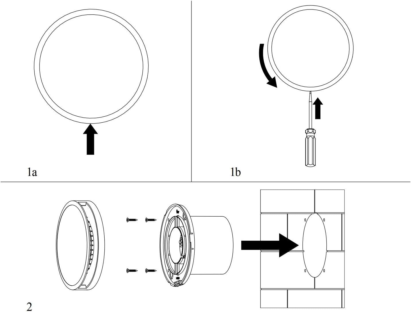 Badlüfter mit Feuchtigkeitssensor, Ø 150mm