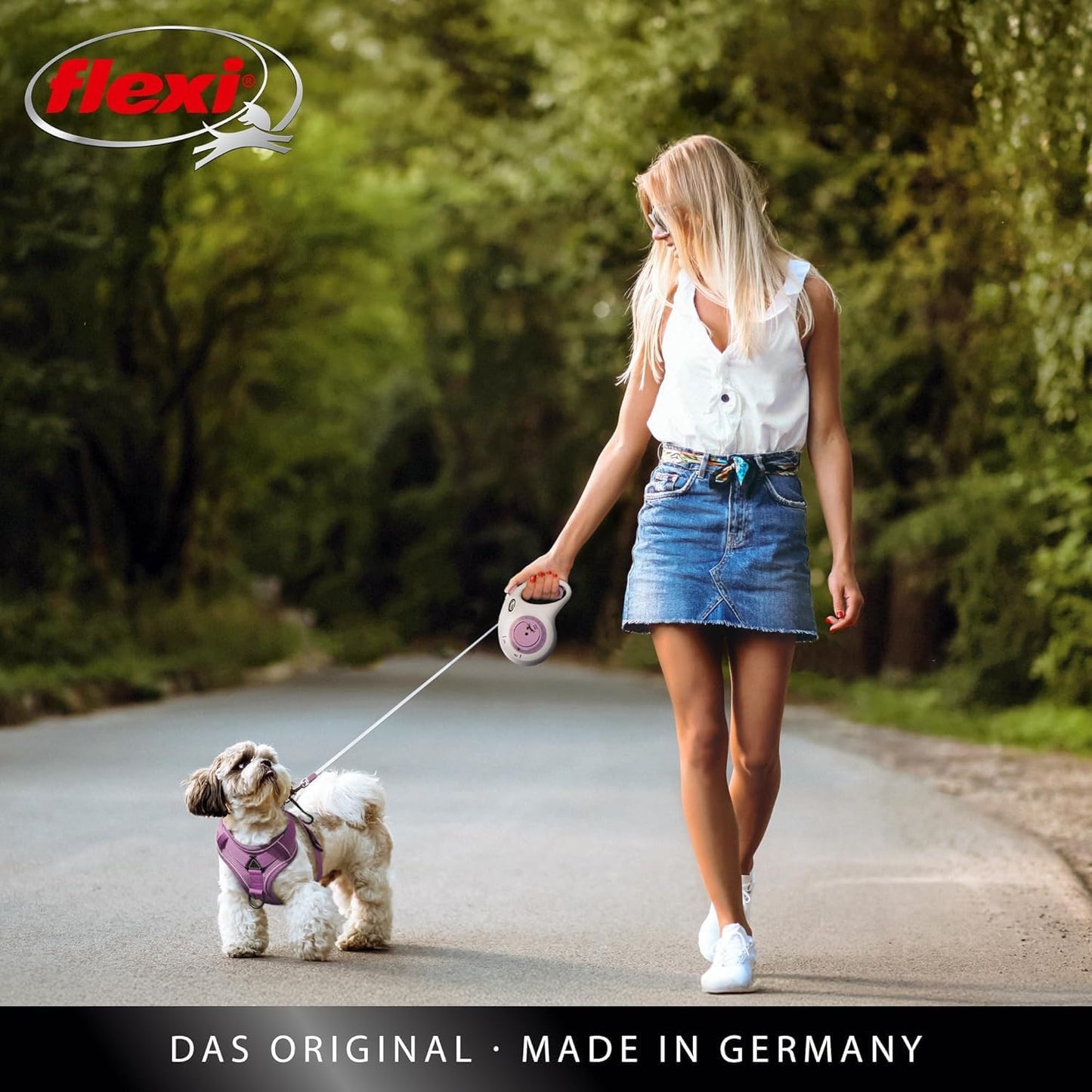 Roll-Leine für Hunde bis 25 kg, 7 m, hellgrau M: 0-7m (max. 25kg)