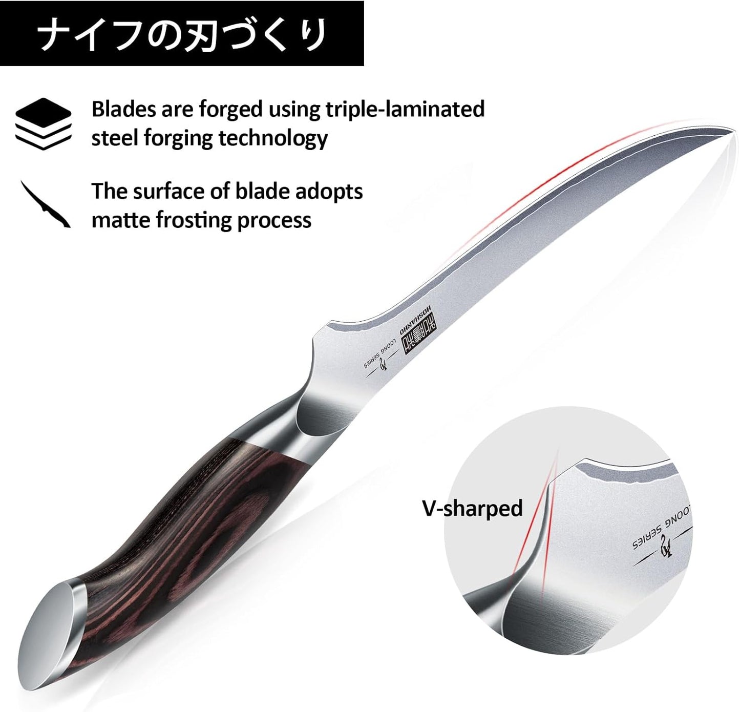 Filetier- und Ausbeinmesser mit Pakkaholz-Griff, 9 inch Fillet Knife