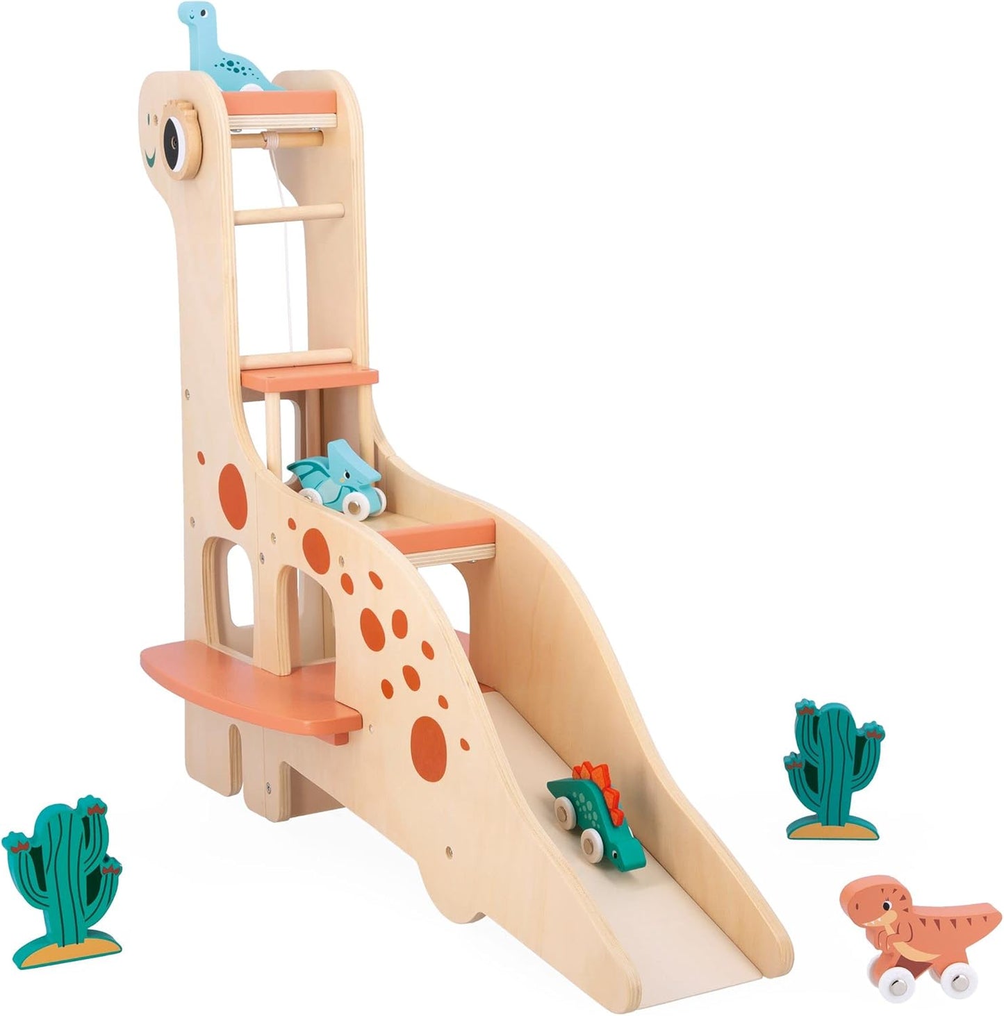 Diplodocus-Parkhaus mit 4 Schiebe-Dinos