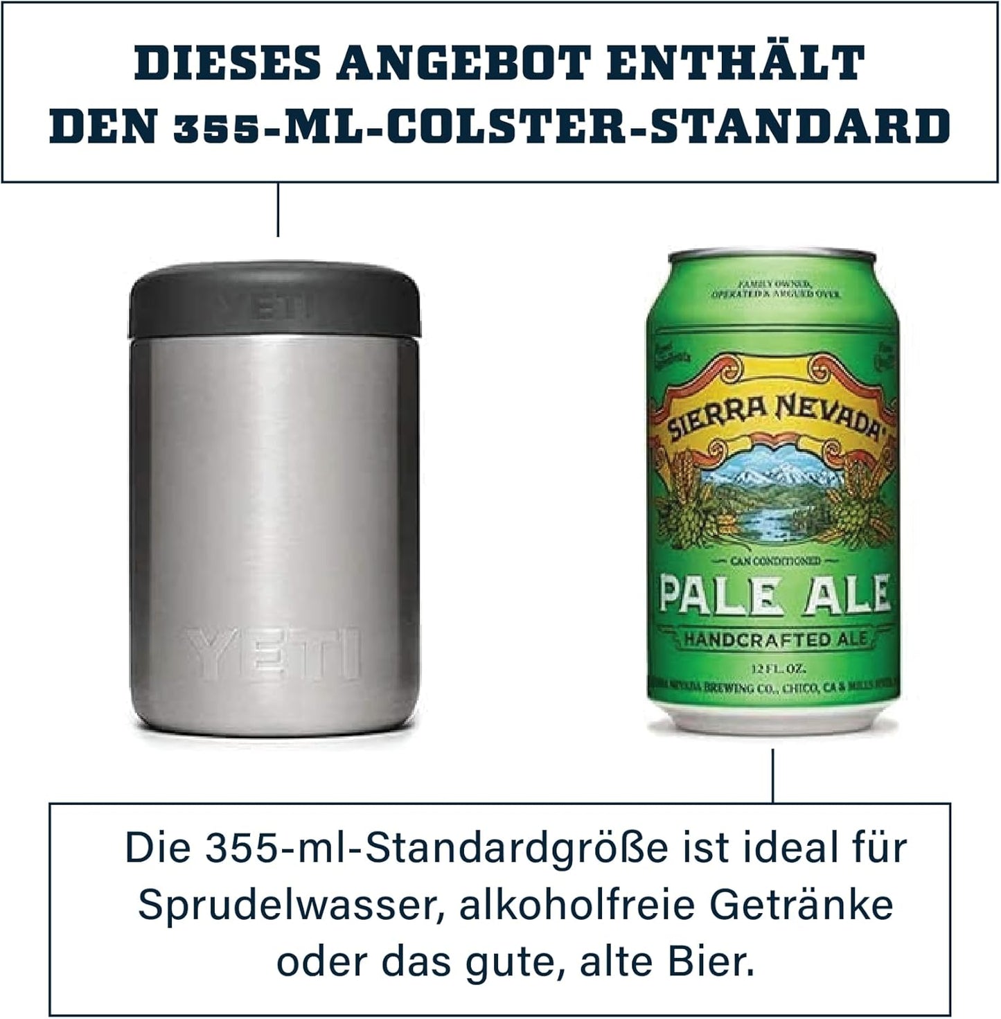 Rambler Colster Dosenisolierer, Stainless Steel Stainless Steel - 12oz (330ml)