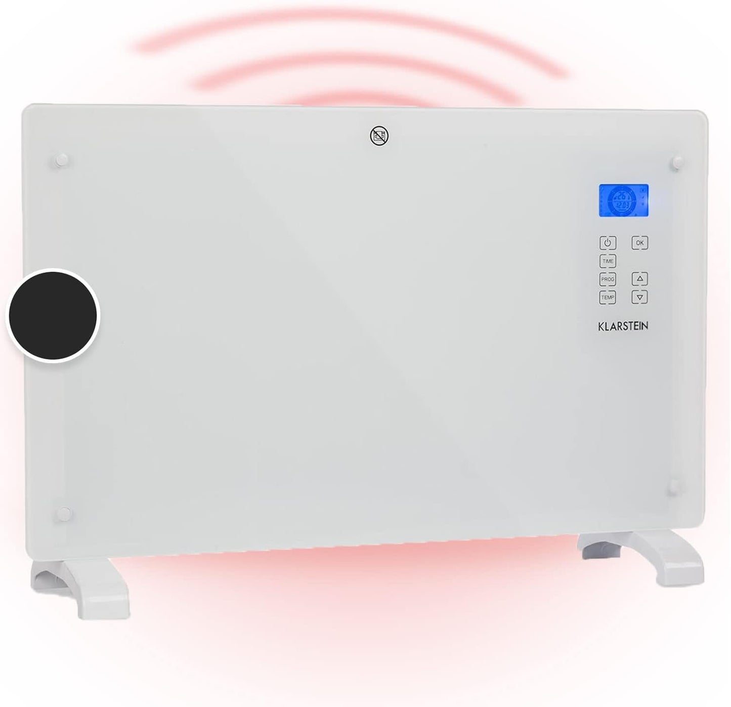 Elektroheizung Konvektor mit Thermostat, 2000 Watts - bis 30 m² Weiss