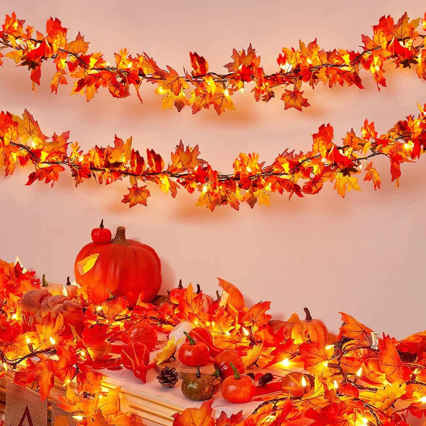 Herbstliche Ahornblätter-Lichterkette, Herbst