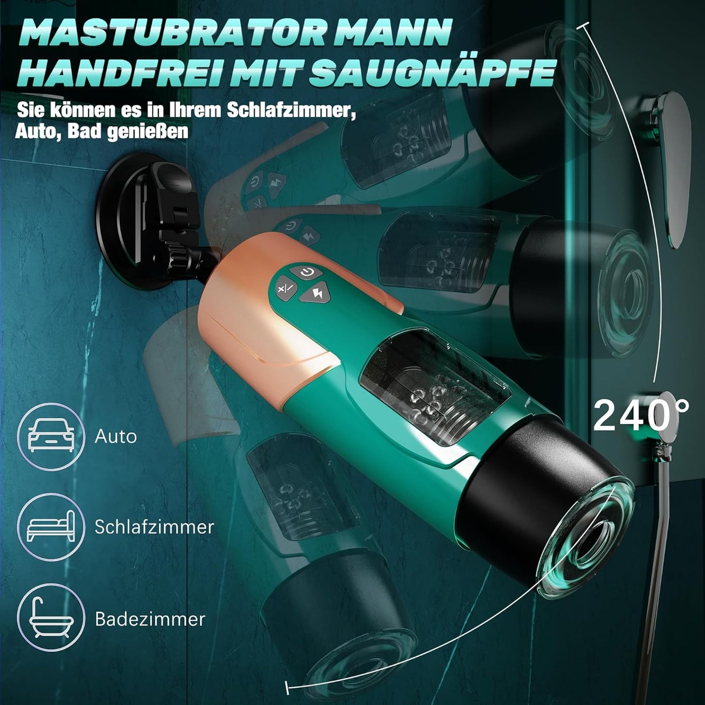 Elektrischer Masturbator mit App-Steuerung, Grün