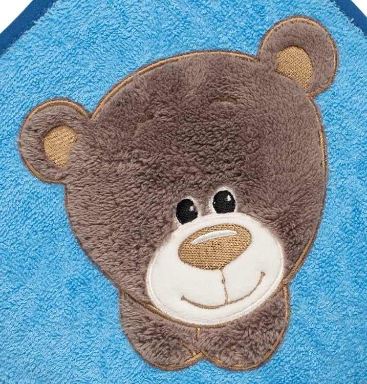 Kapuzenhandtuch Baby & Kinder (100 x 100 cm), Blau - Bär