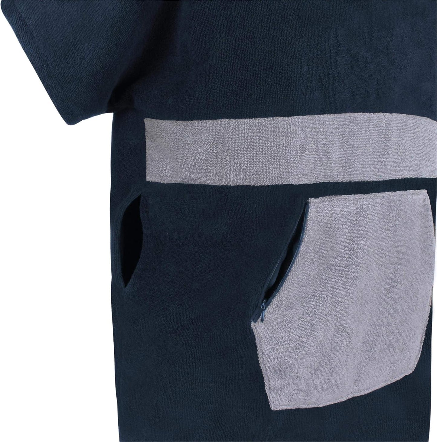 Unisex Surfer-Poncho, Navy/Grau L-XL