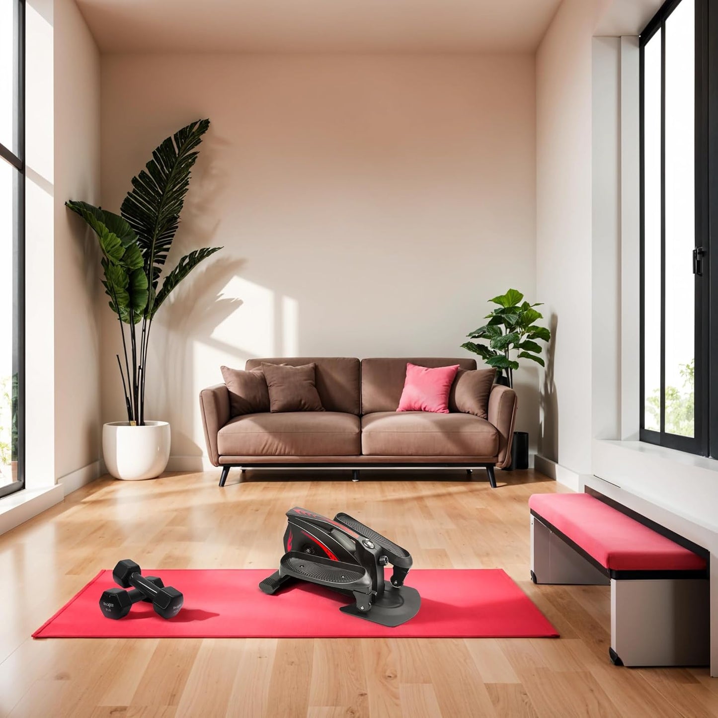 Tragbarer Heimtrainer-Stepper für Rehabilitation, EKA MANUAL SCHWARZ