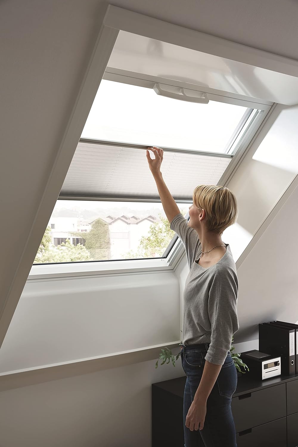 Faltstore für Dachfenster Q, Weiss Für Dachfenstergrösse 078/098 | 07/09