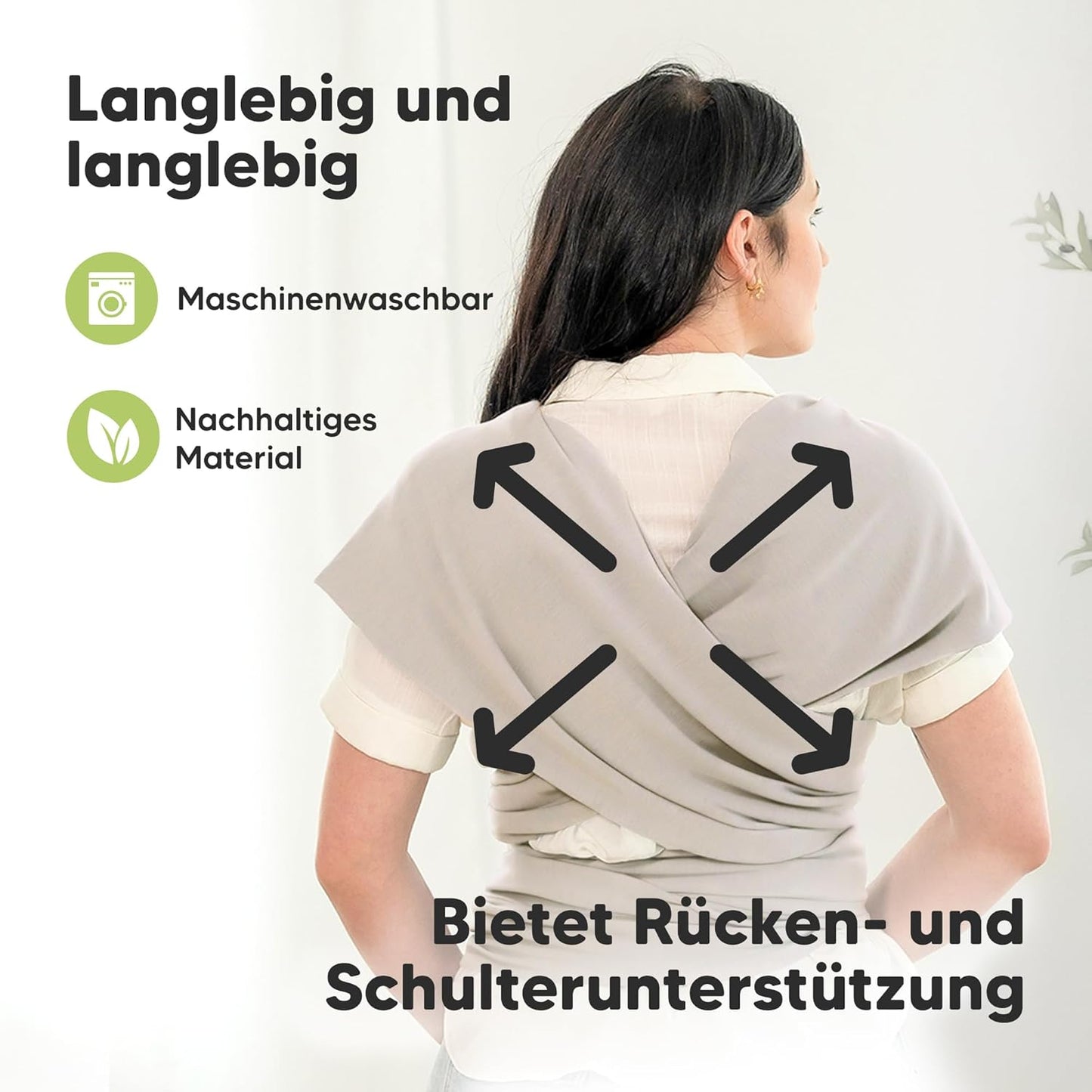 Baby Tragetuch, Einheitsgrösse (1er Pack) Stone Gray