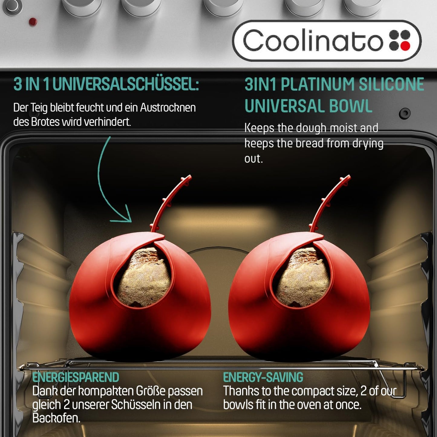 3-in-1 Silikon Universalschüssel, Rot
