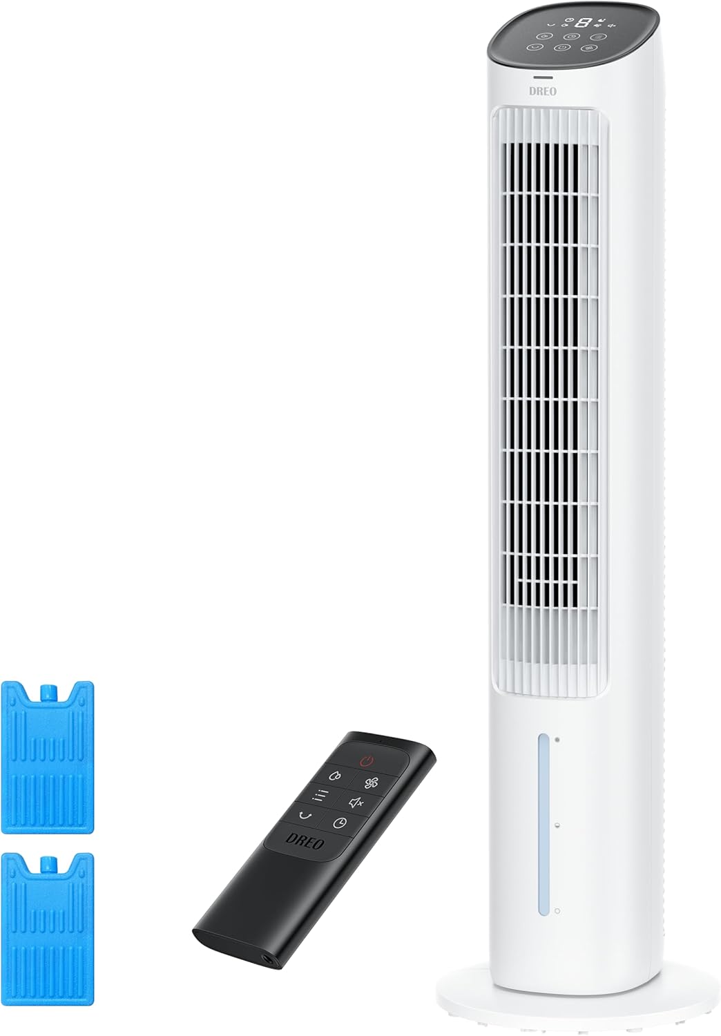 Turmventilator mit Kühlung, Weiss