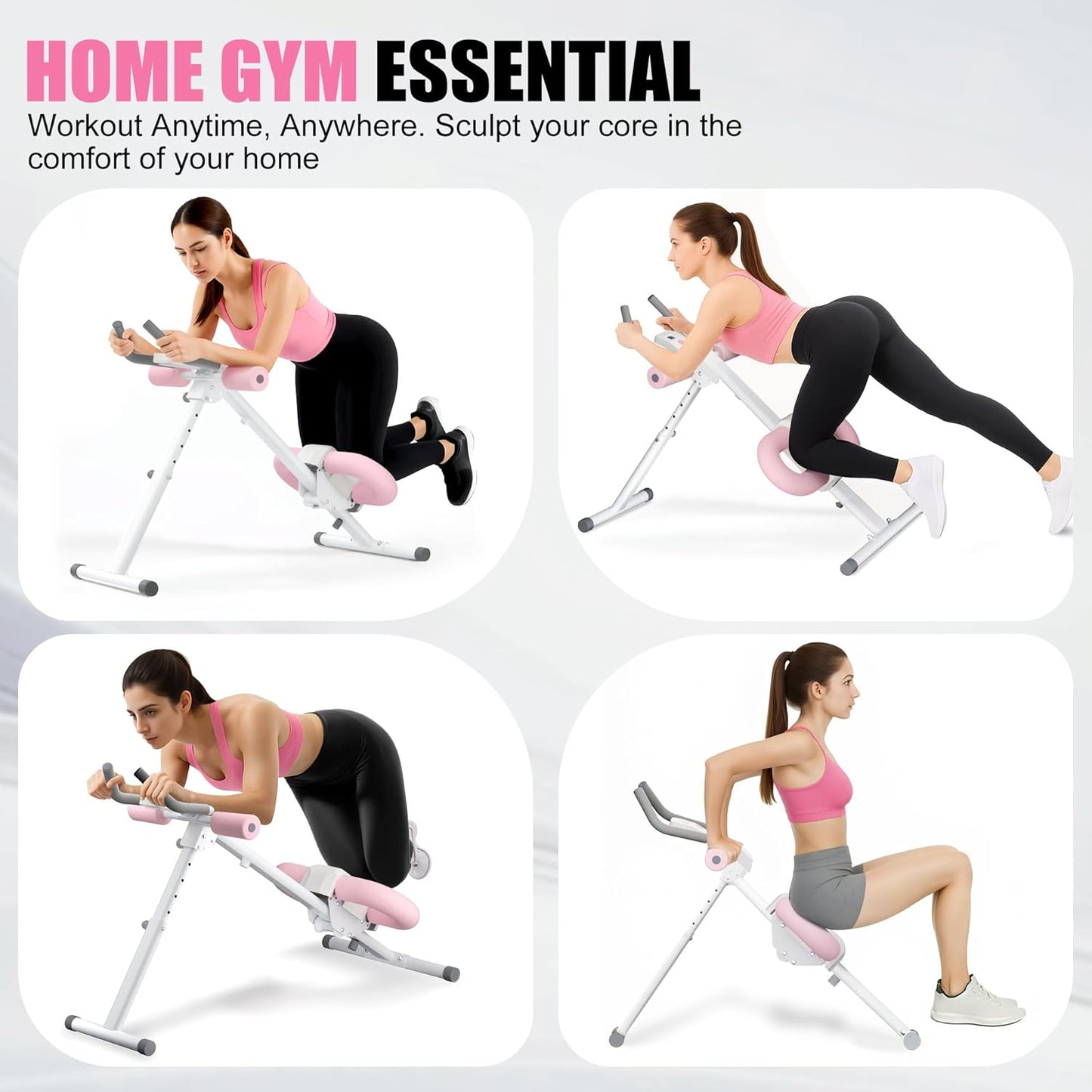 Verstellbarer Bauchtrainer, Rosa