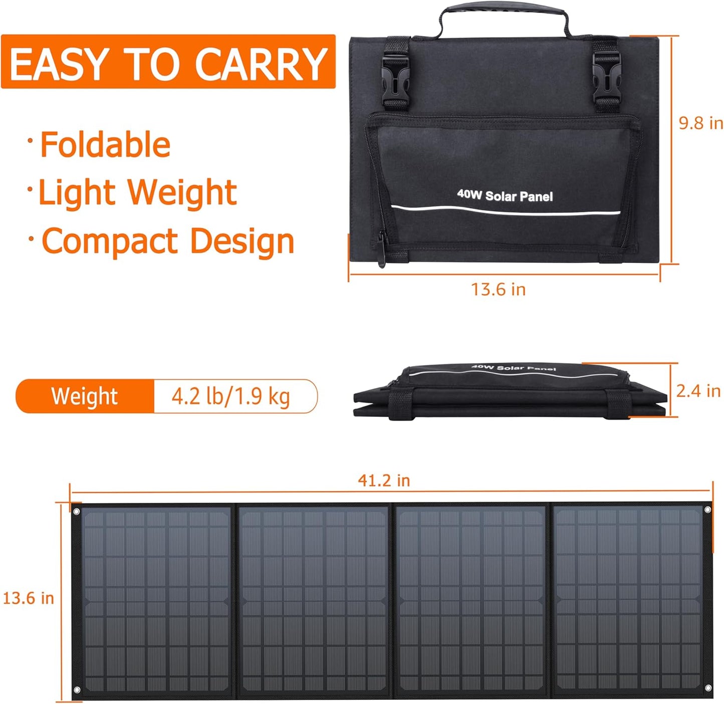Faltbares Solarpanel, S-40W