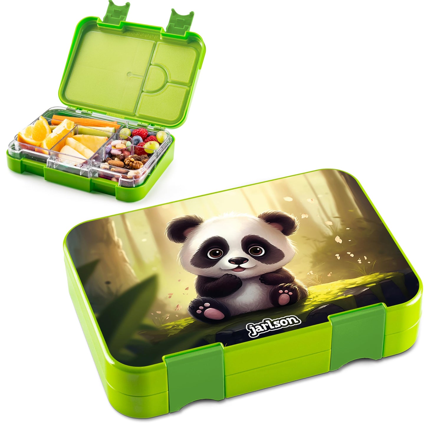 Auslaufsichere Bento Lunchbox mit Trennfächern Toni, Panda