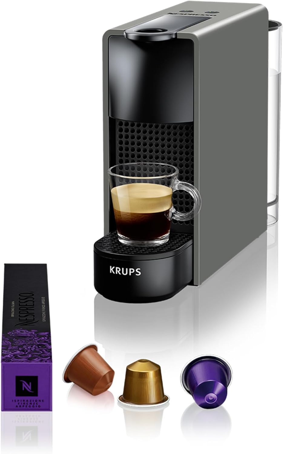 Nespresso Essenza Mini, ohne Milchaufschäumer, Grau