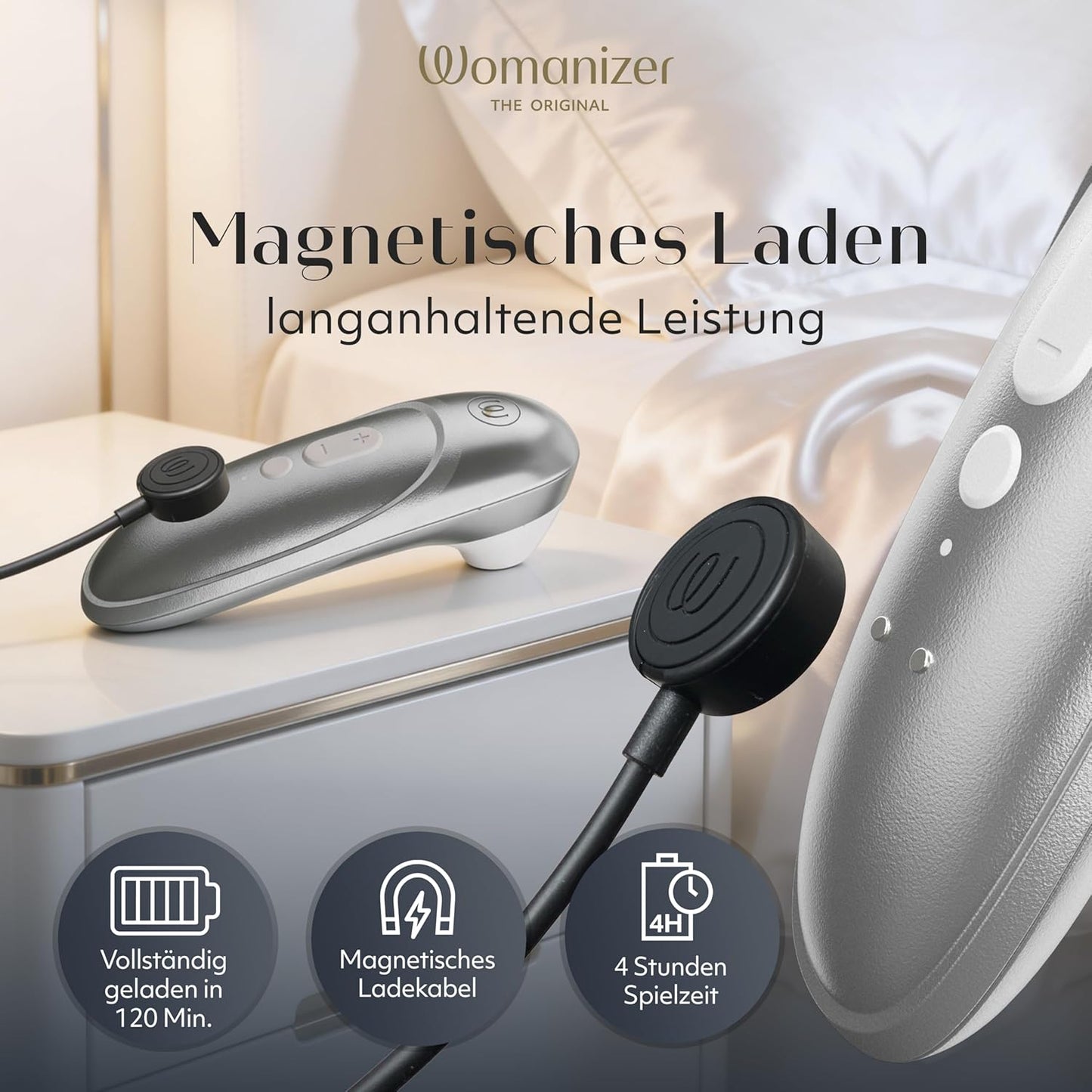Pro Klitorisstimulator mit 11 Intensitätsstufen, Grau