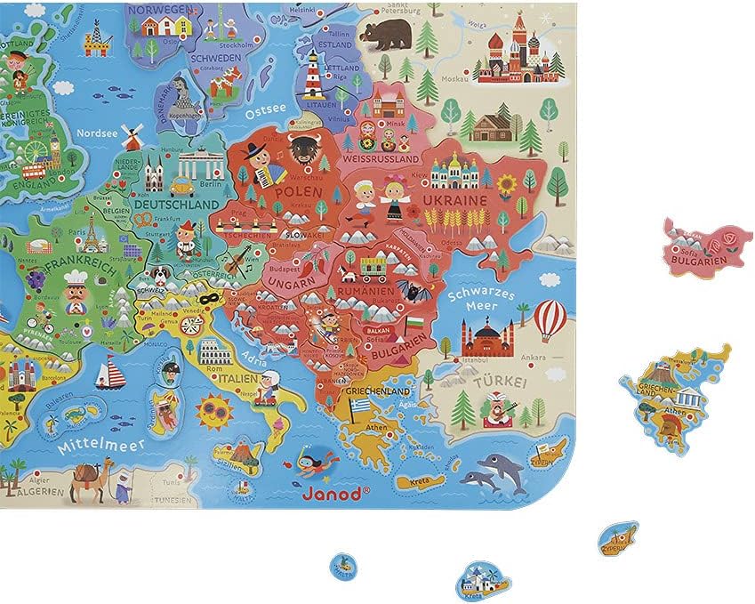 Magnetische Karte Europa, Deutsche