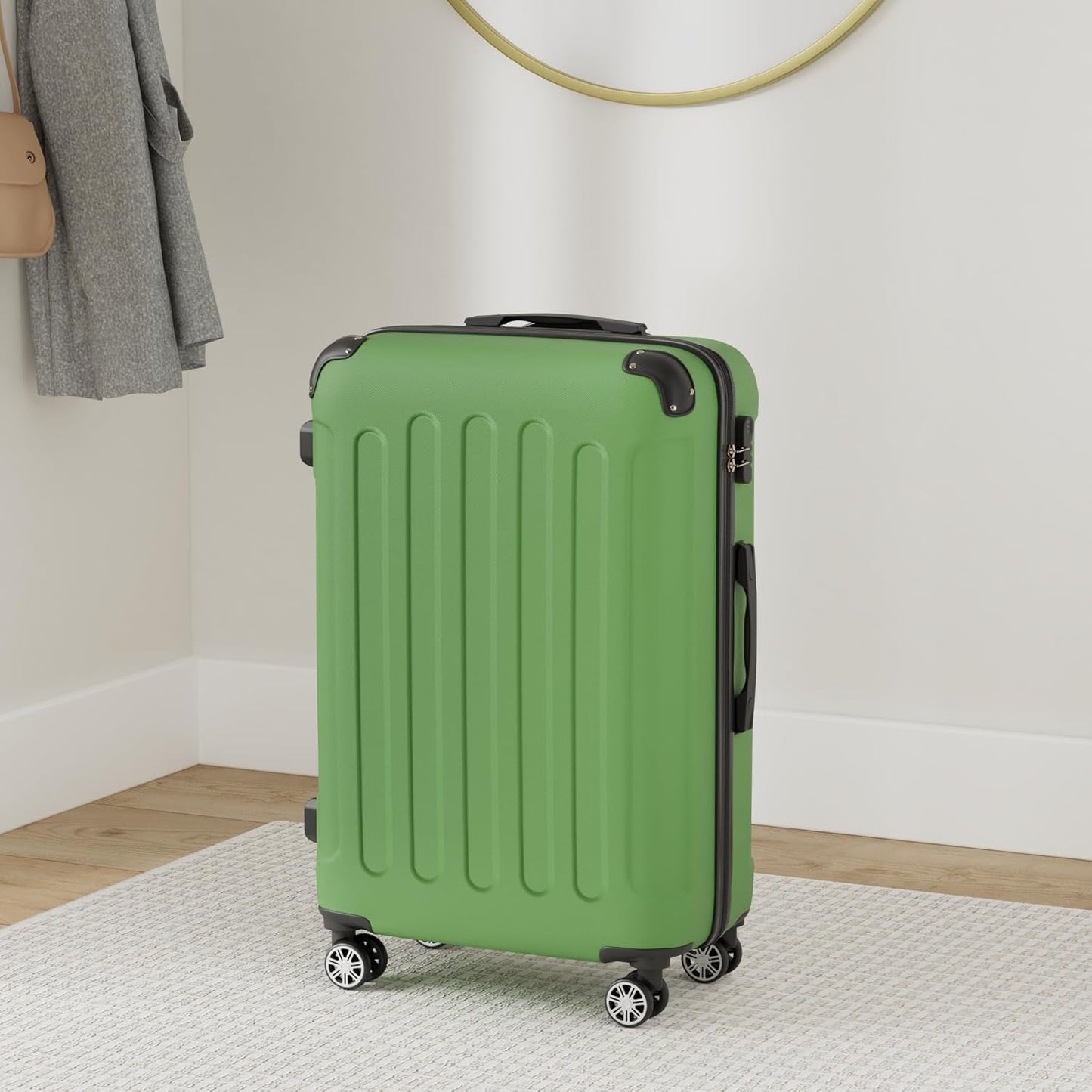 Hardcase-Reisekoffer, Olive Grosser Koffer (76 cm)