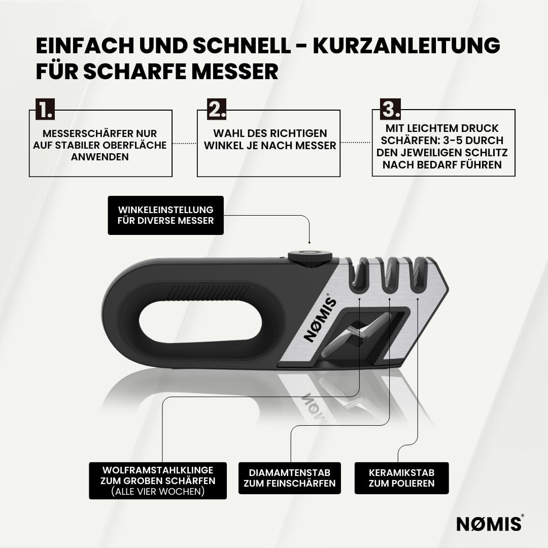 Profi-Messerschärfer mit einstellbarem Winkel