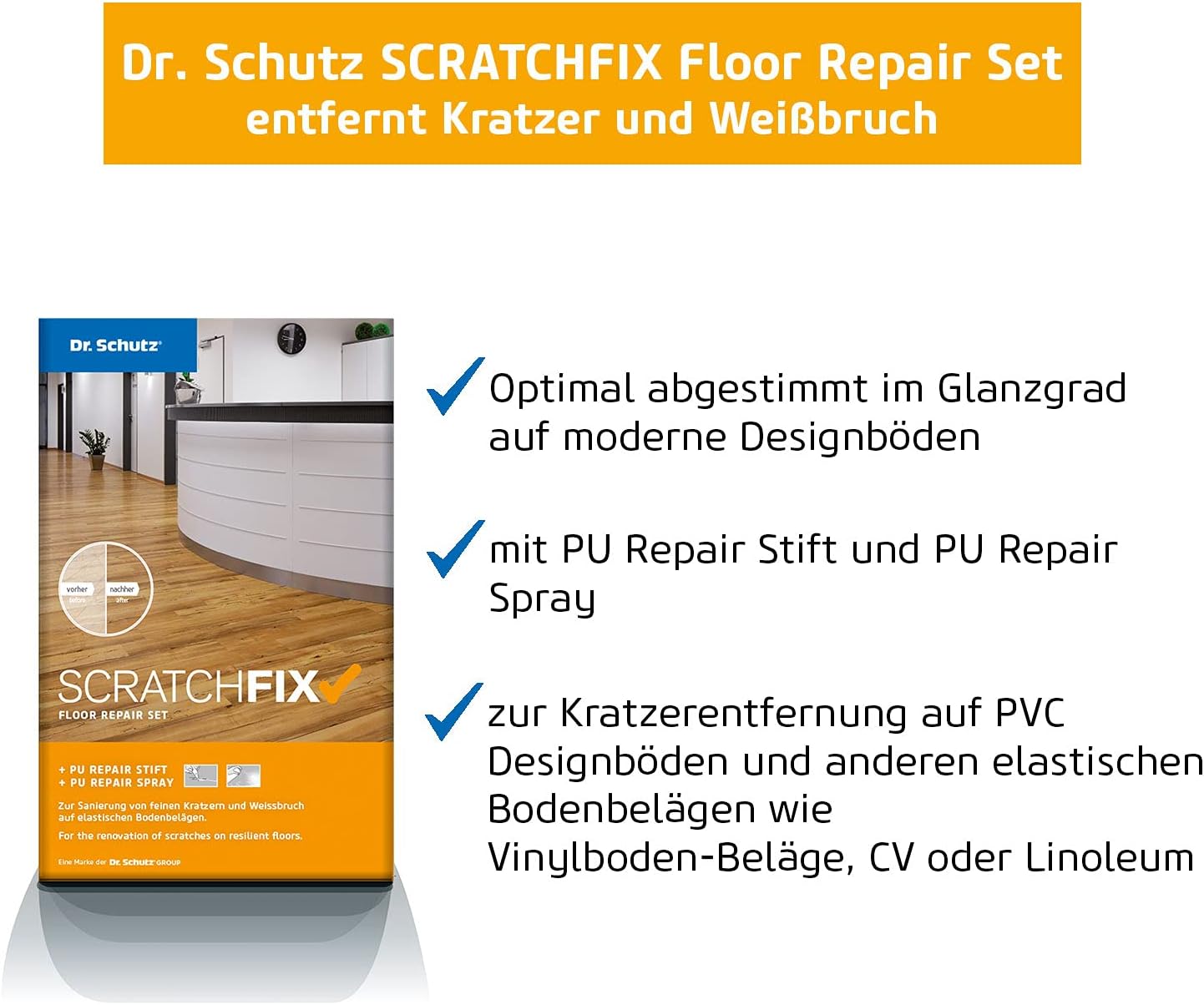 SCRATCHFIX Bodenreparatur-Set für Vinyl & PVC, Single