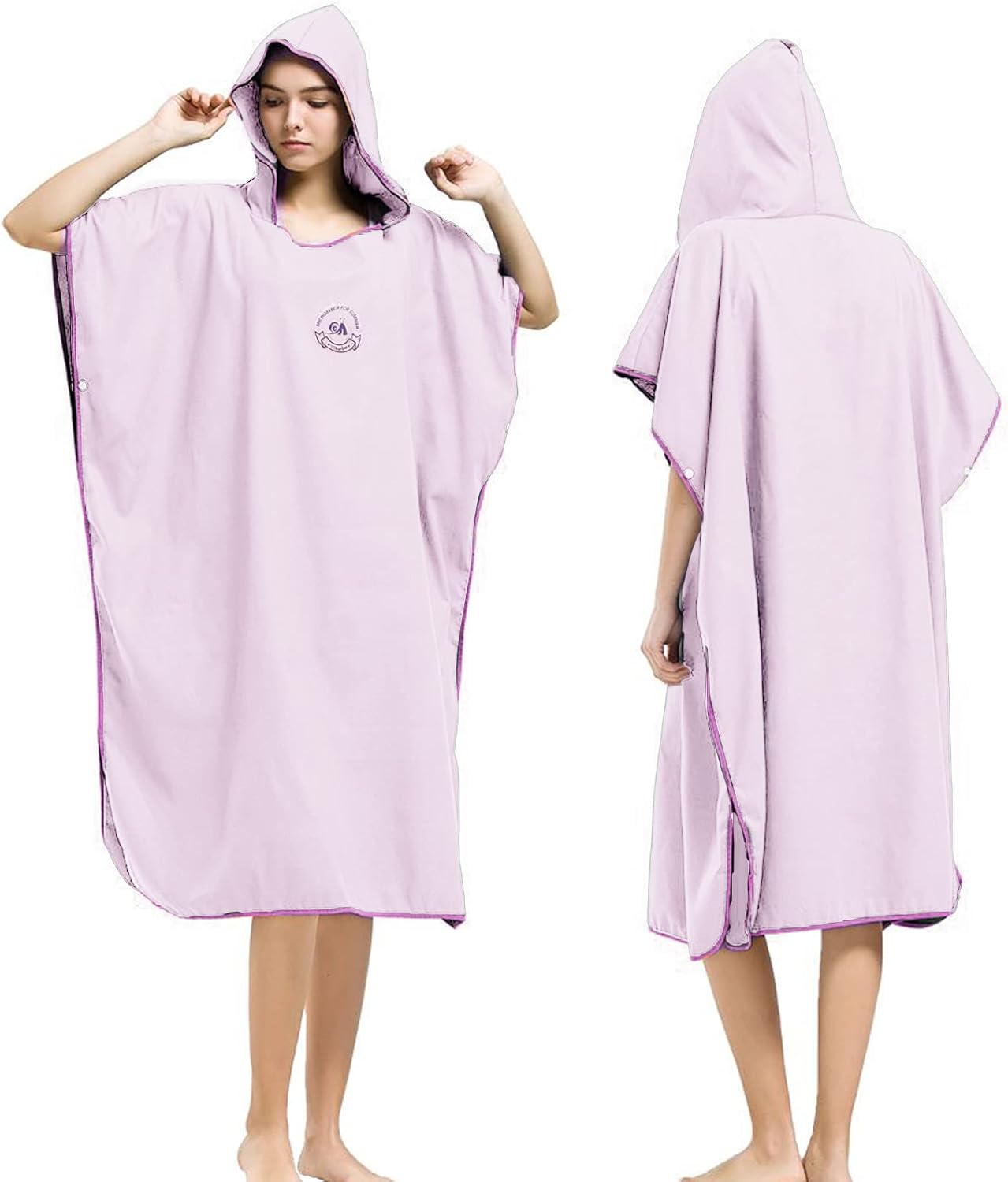 Surf Poncho mit Kapuze, Violett