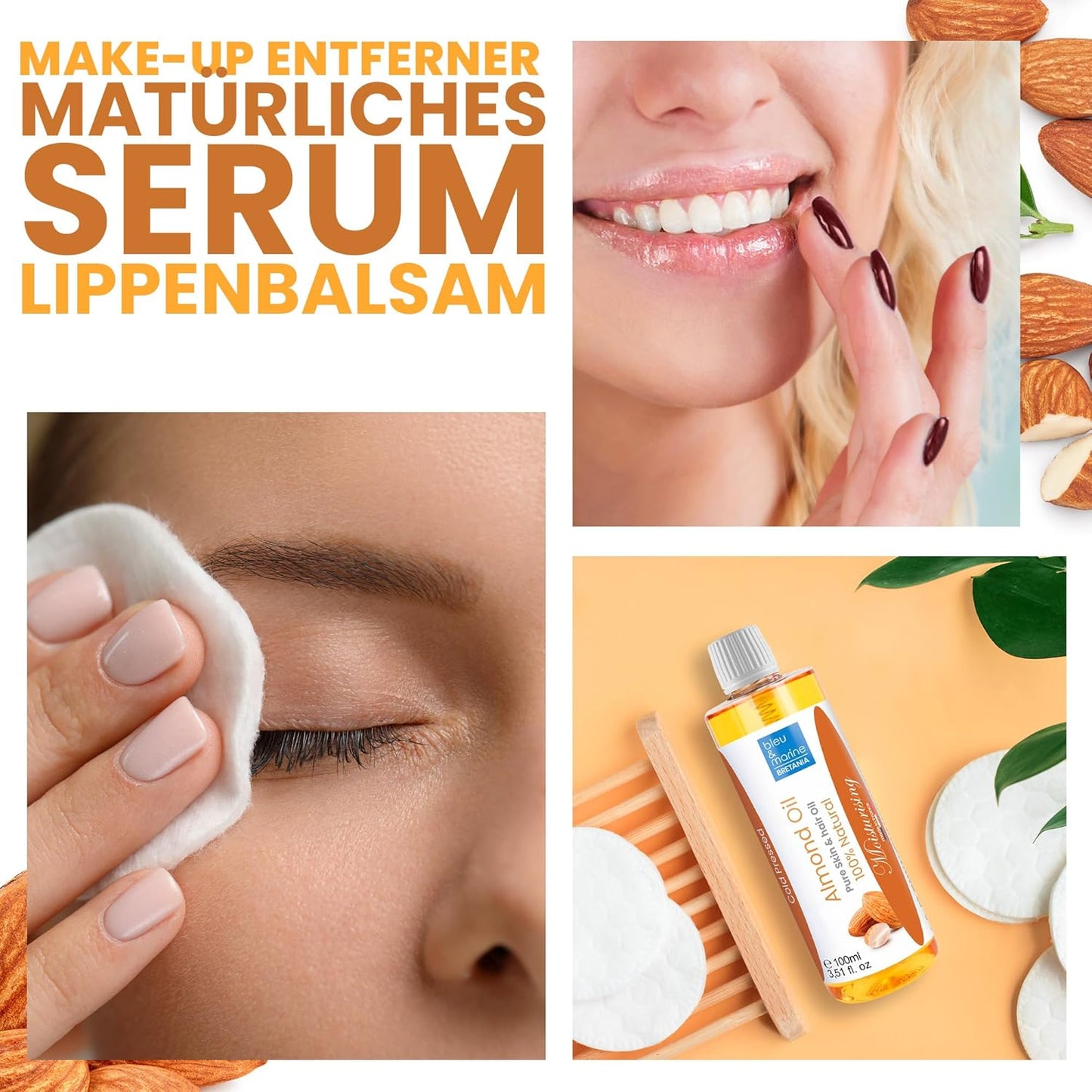 Natürliches Mandel-Massage-Öl, 100% reines Süssmandelöl. Frei von Parfüm. 5 l (1er Pack)