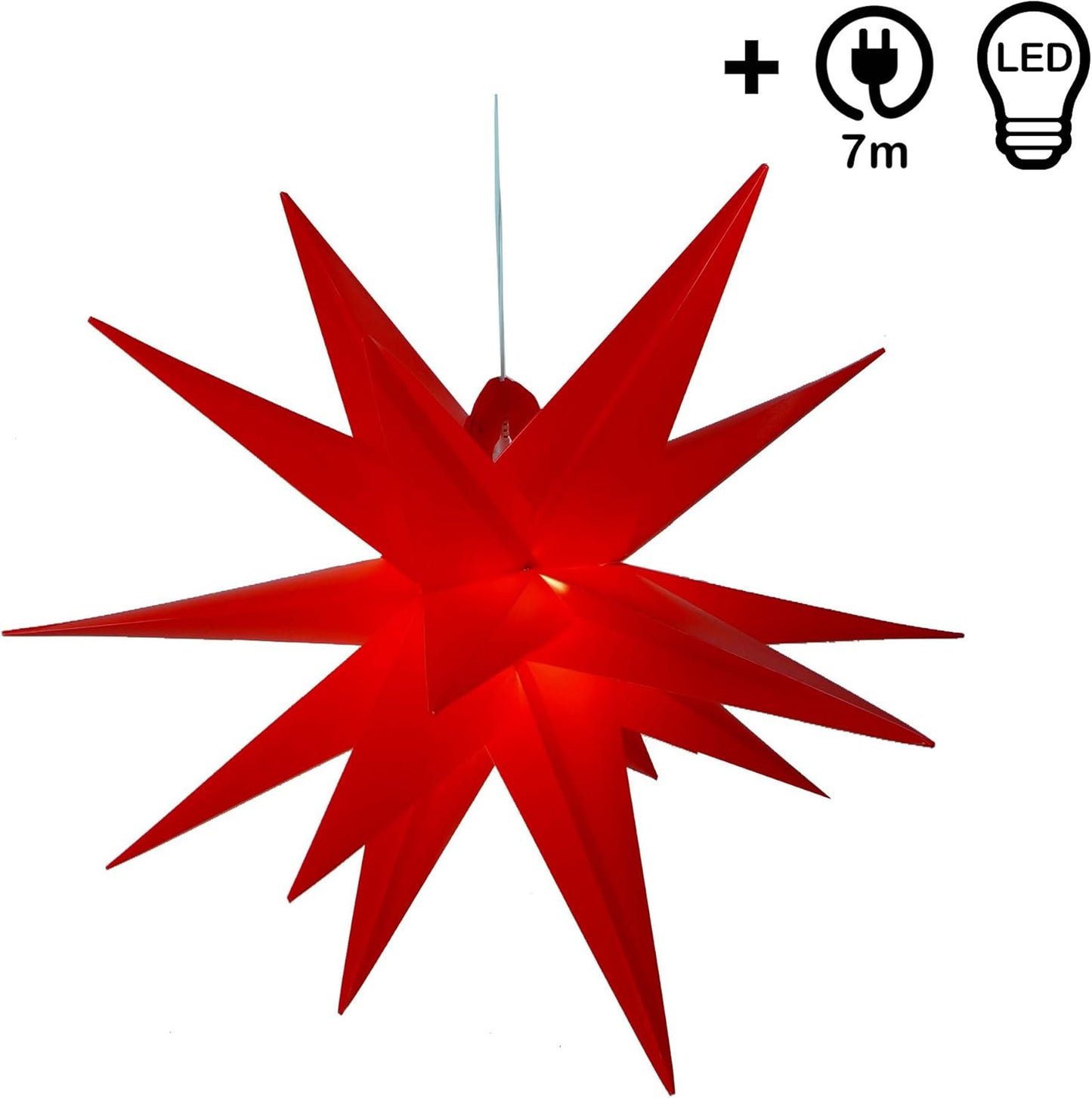 Weihnachtsstern, Ø 35 Cm Trafo Rot