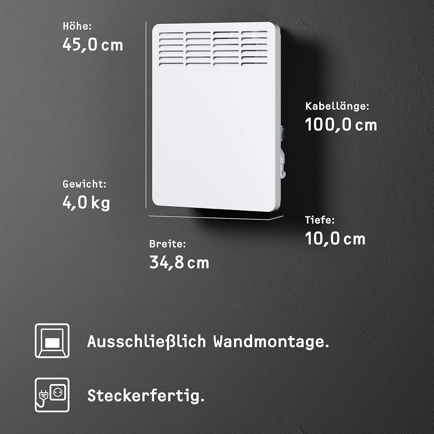 CNS 50 Trend, für ca. 6 m² ; Metallgehäuse ohn 120-Min.-Timer ; 2022