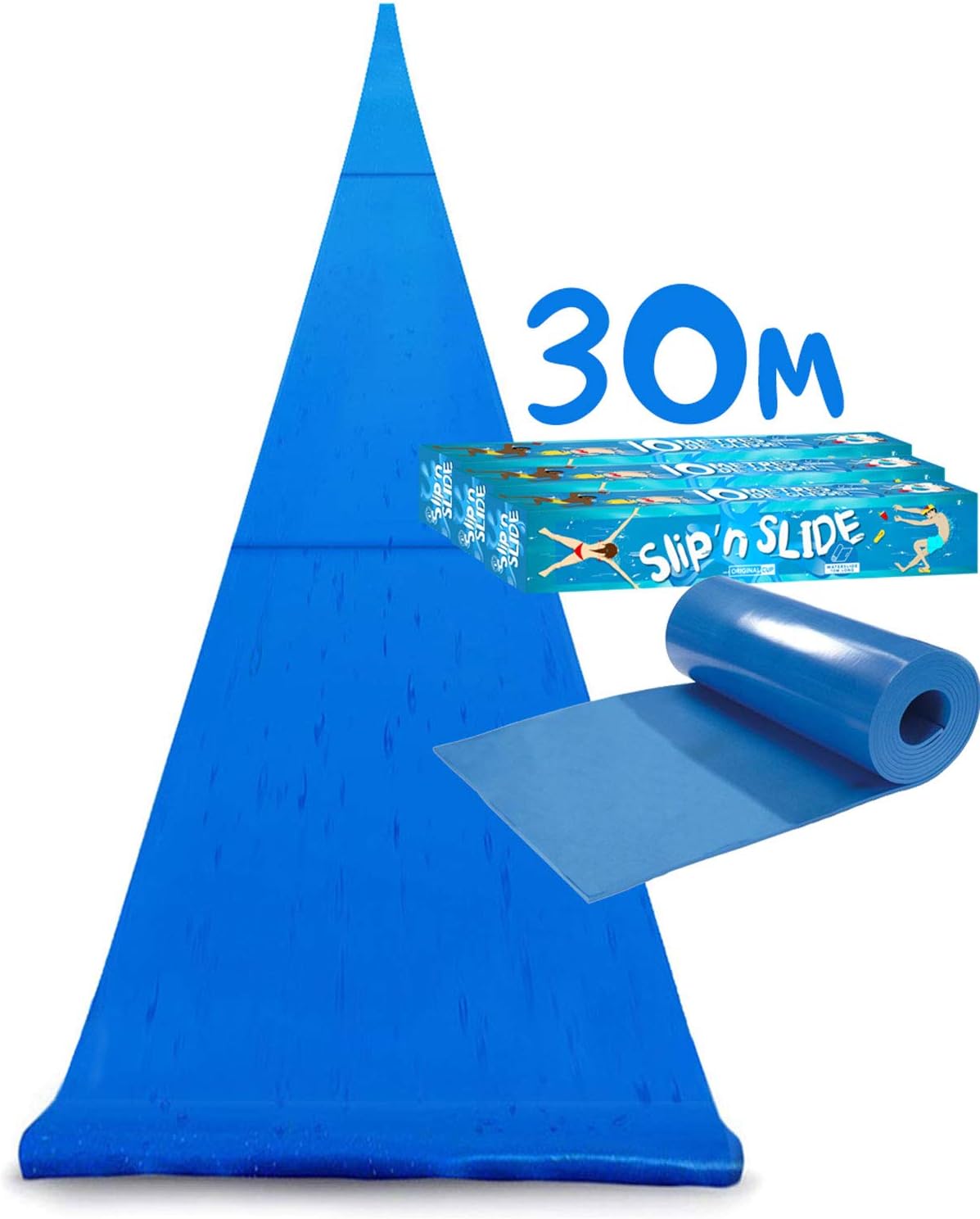 Dreifache Wasserrutschmatte XXXXXL (3x10 Meter), 3 Slip'n Slide