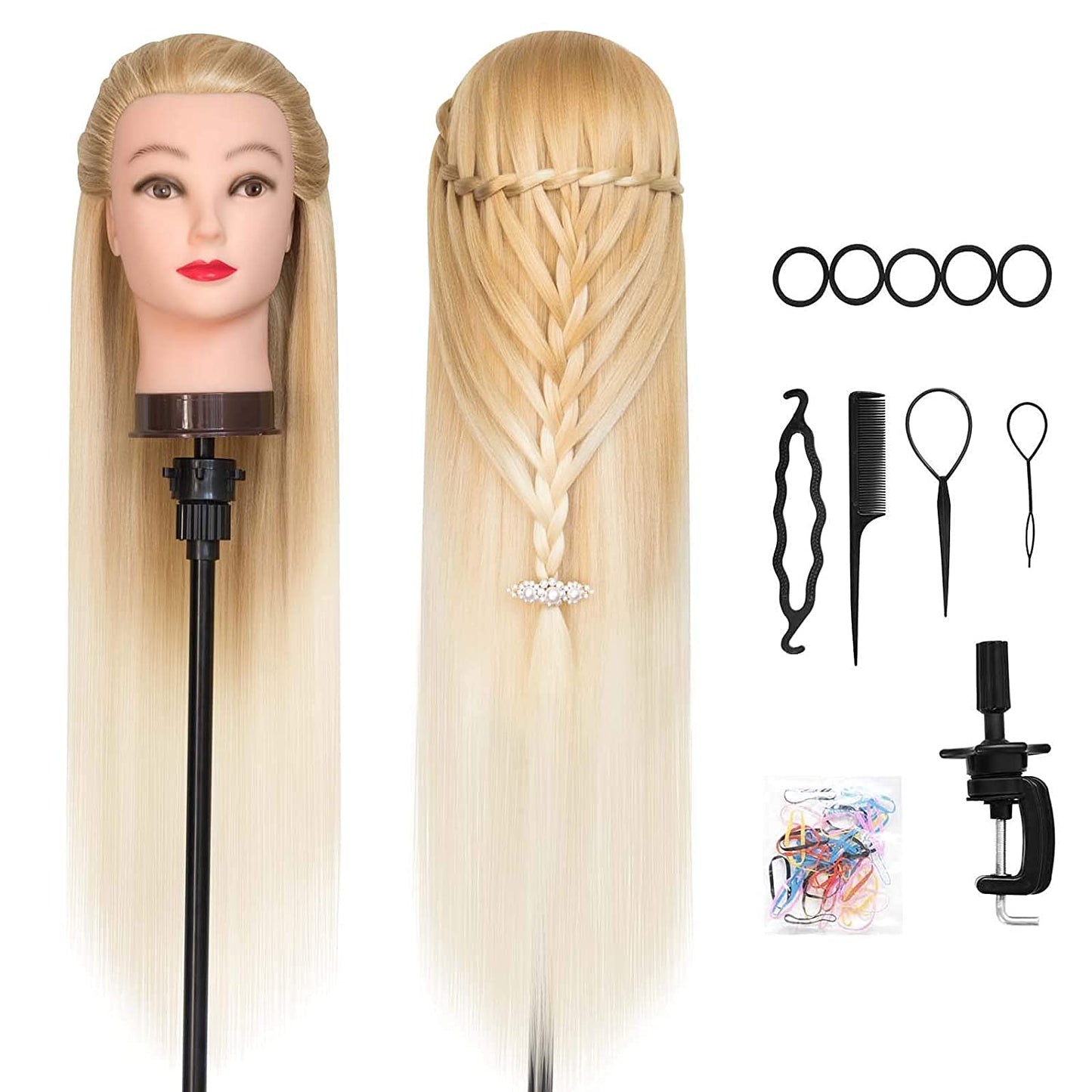 Frisierkopf mit Hochtemperaturfaser Haar, B