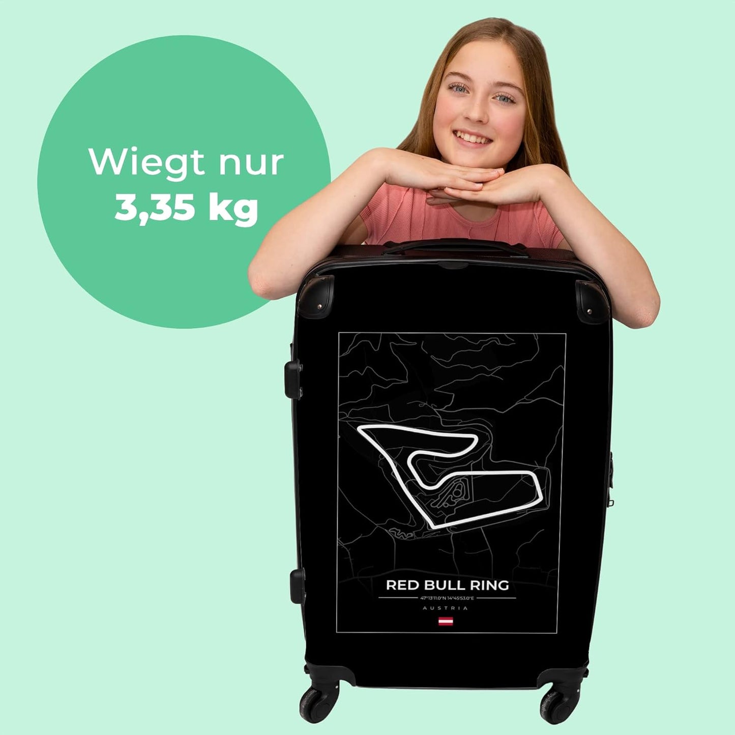 Grosser Trolley-Reisekoffer mit 4 Rollen (72 Liter)