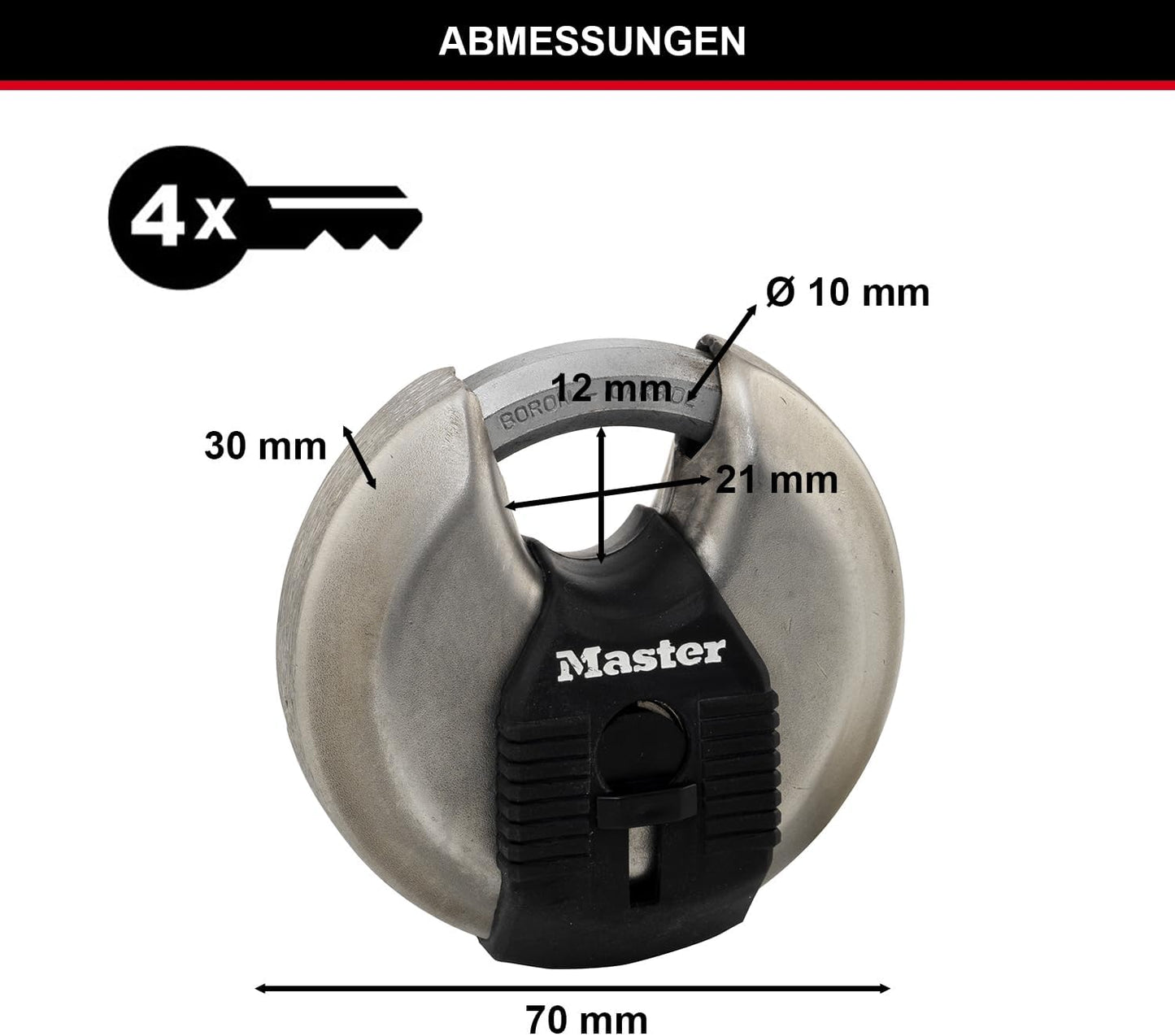 Disc-Vorhängeschloss M40EURT (2 Stück), Small + 2er-Pack Small