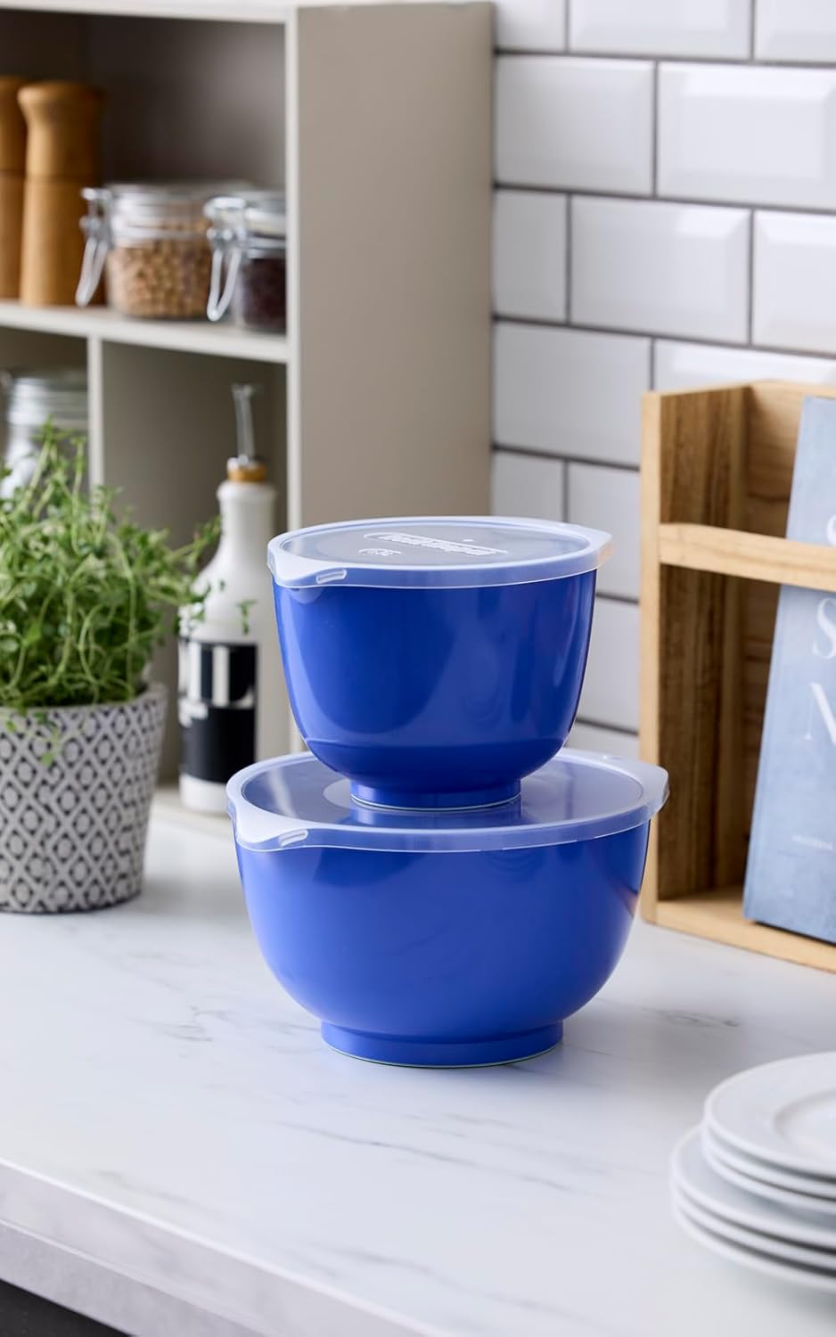 4-teiliges Margrethe Rührschüssel-Set, One Size Electric Blue