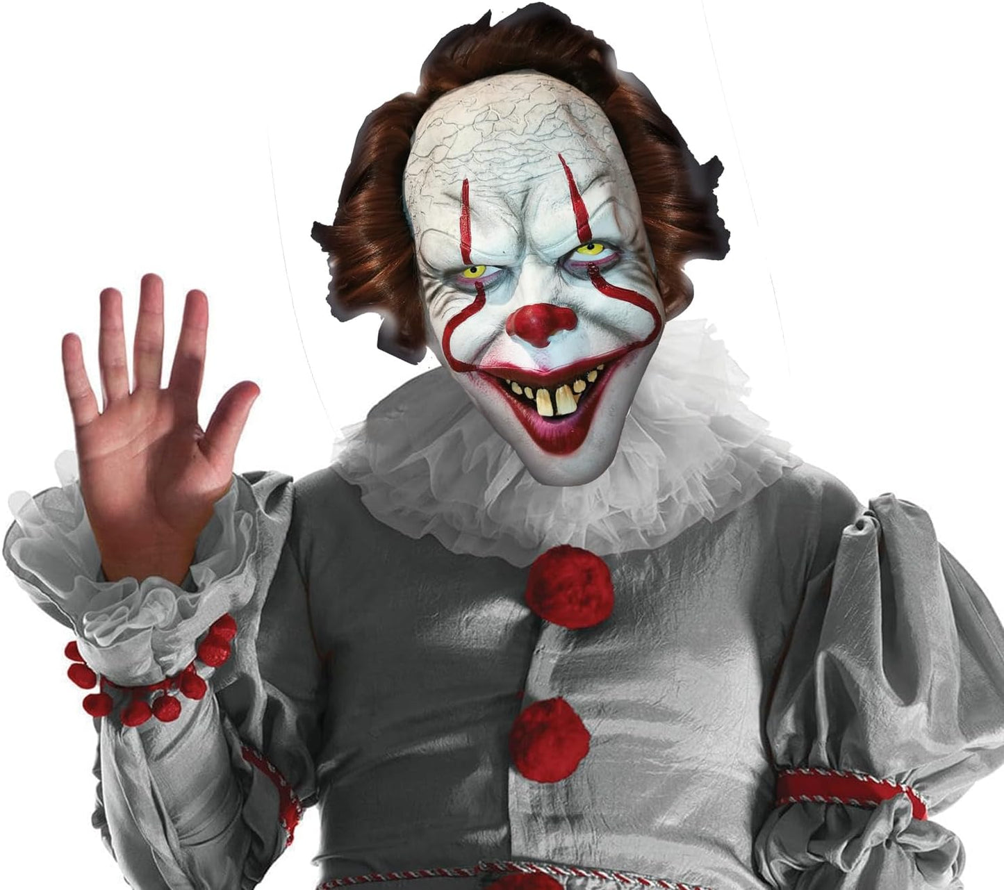 Latexclown Maske, Bak
