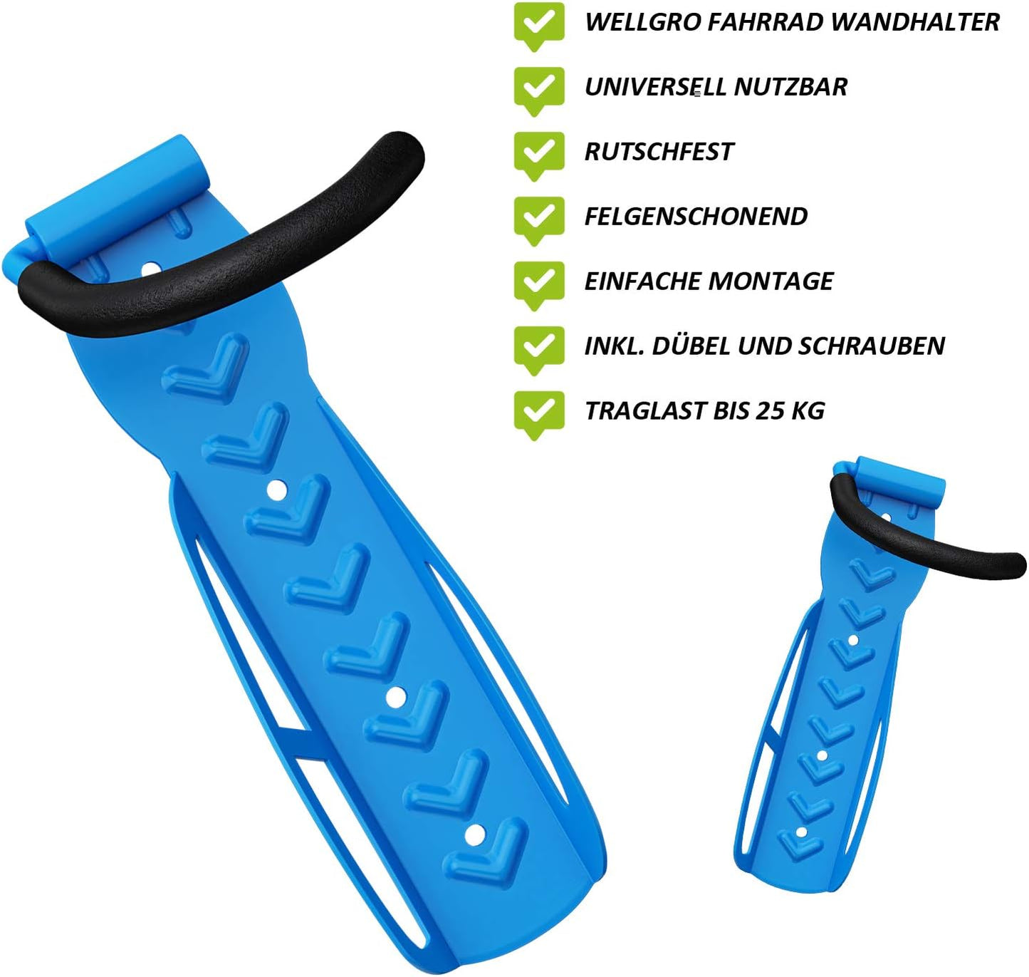 Wandhalter, Blau