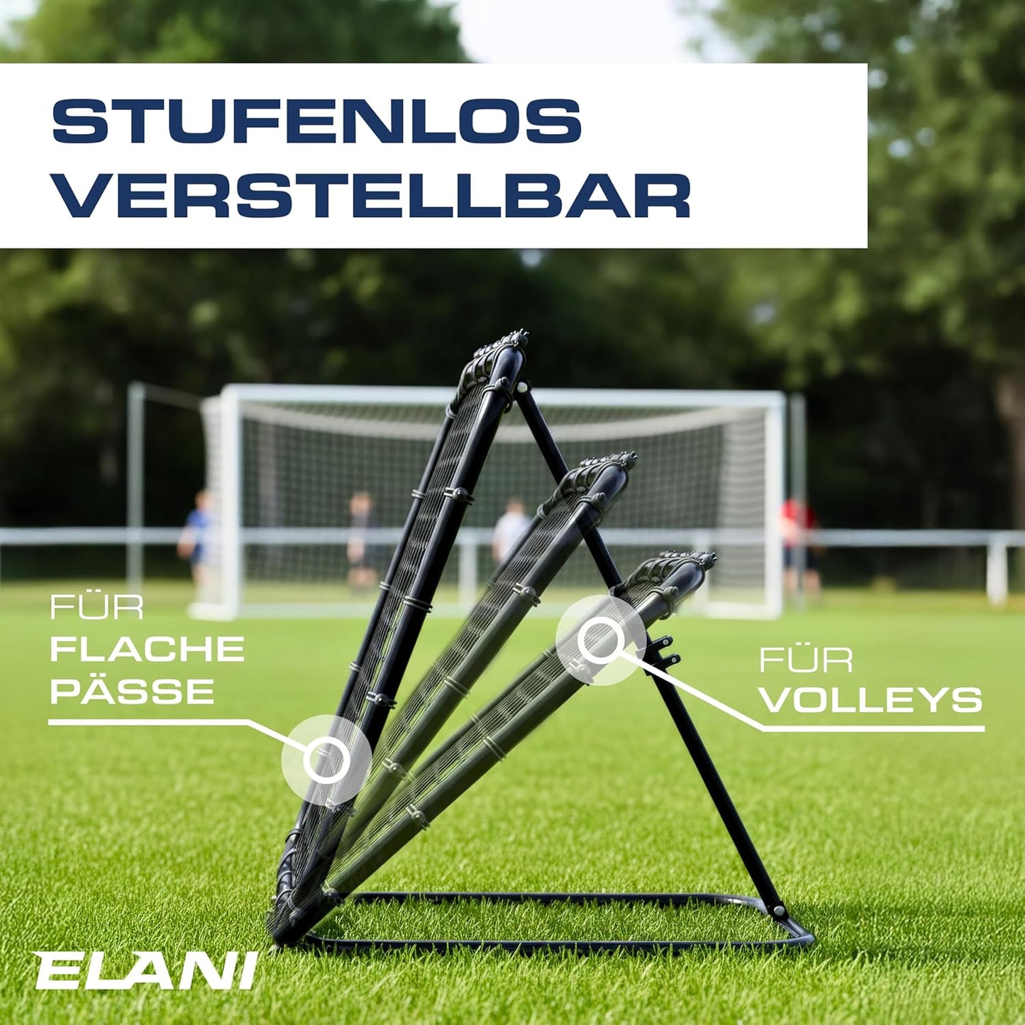 Rebounder für Fussball, Handball & Volleyball, Schwarz - Basic