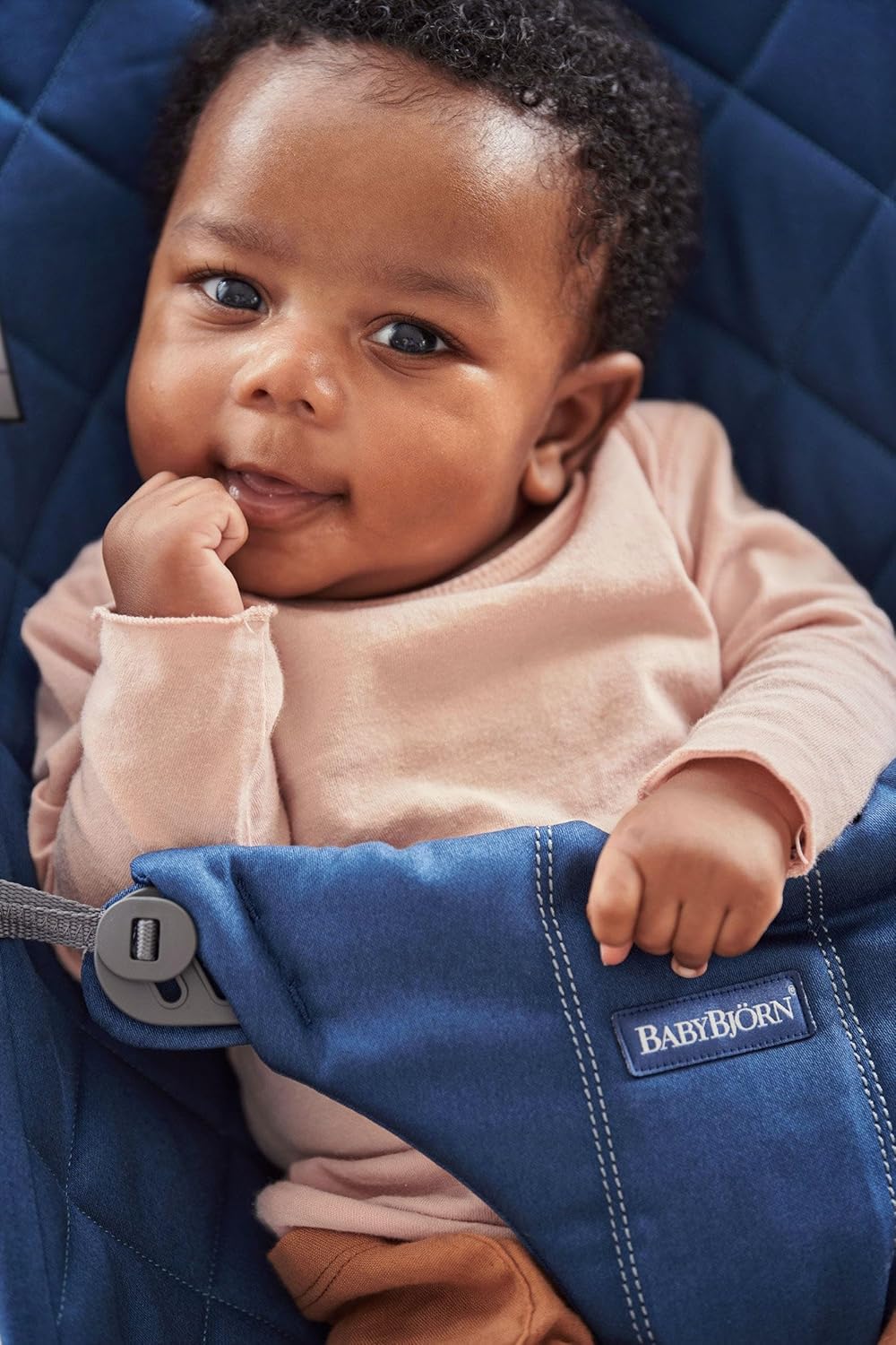 Babywippe Bliss, Mitternachtsblau / Gewebt, Klassische Steppung