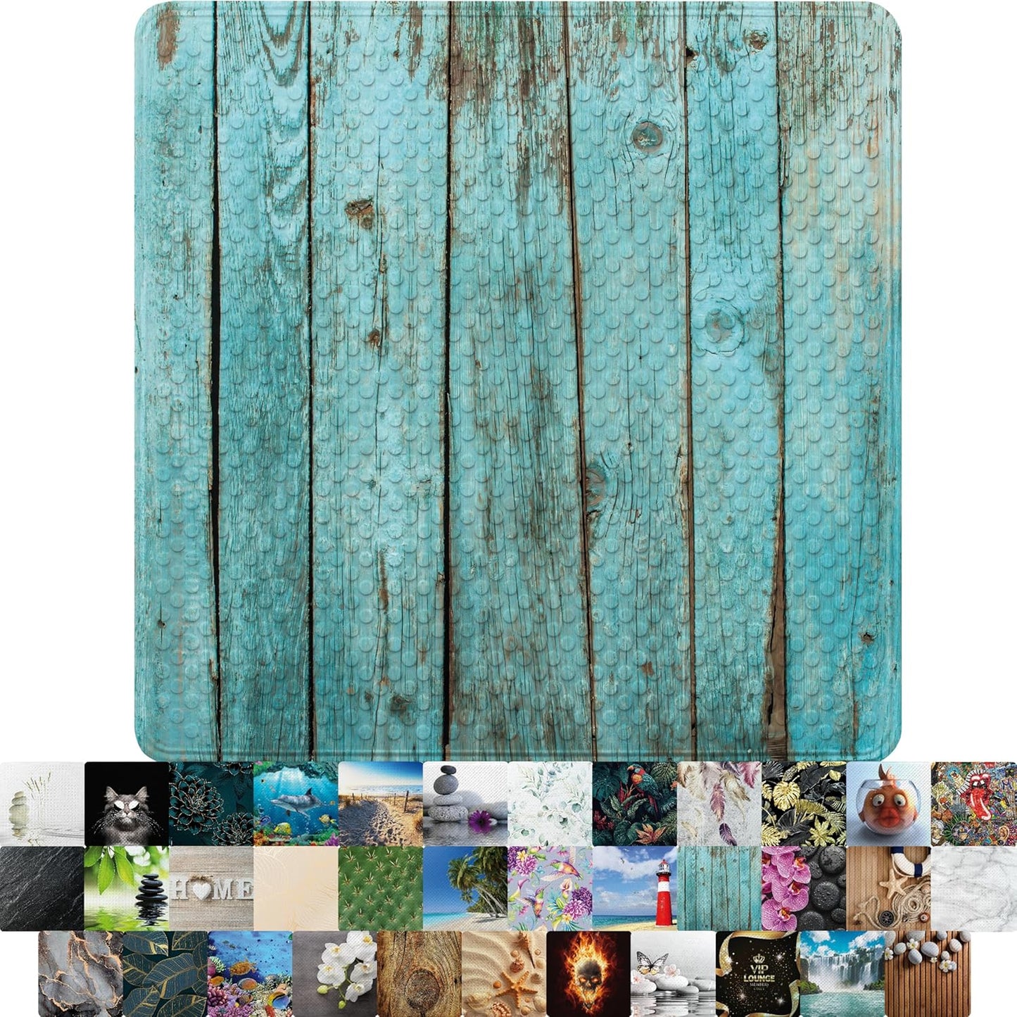 Antirutsch-Badematte, maschinenwaschbar, Holzlatten-Motiv, Lumber