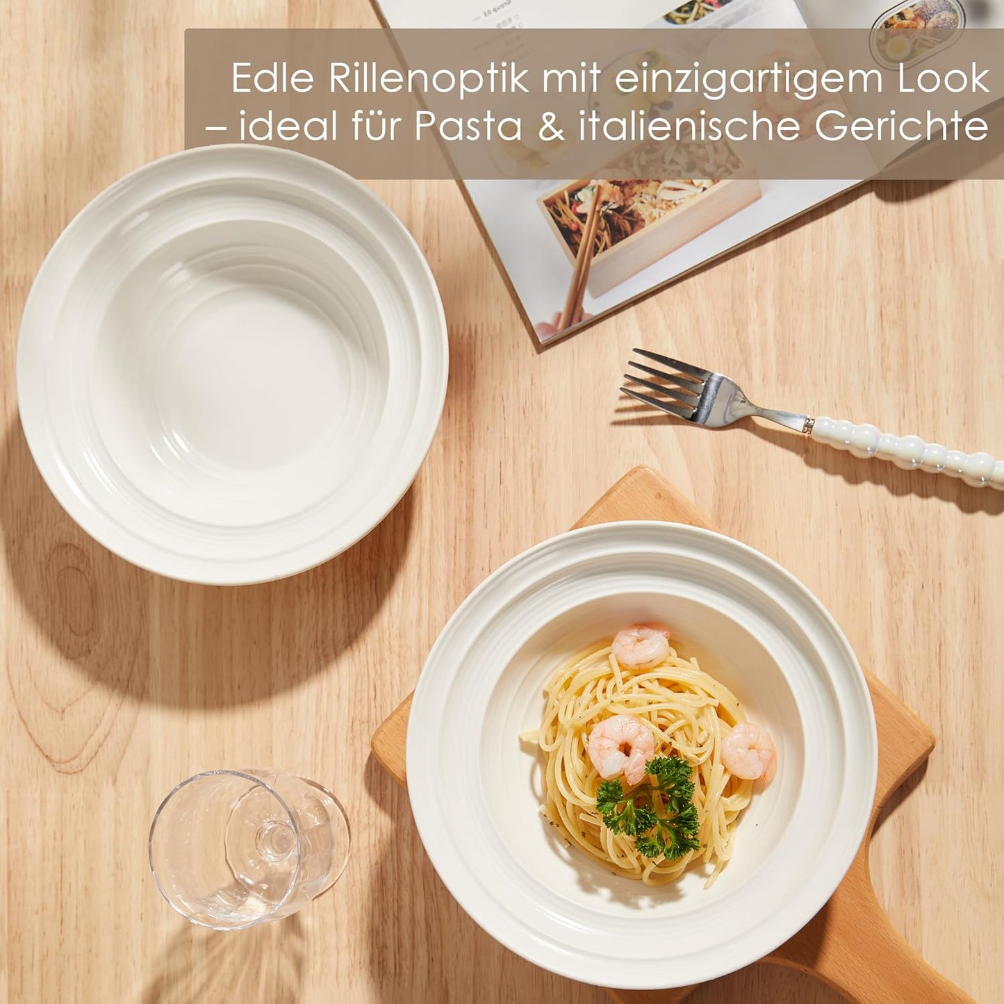Suppenteller-Set, Weiss 24er set