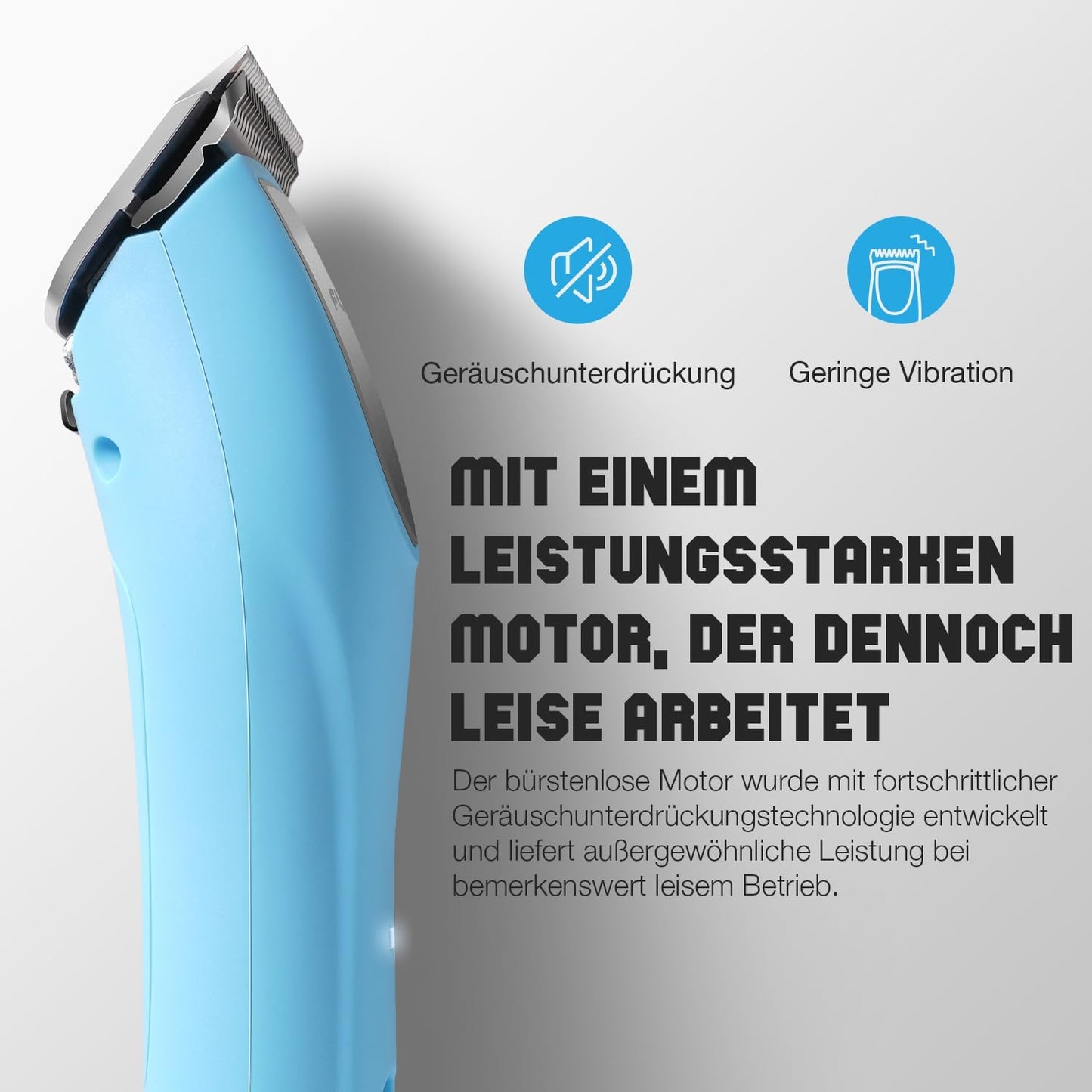 Hundeschermaschine für dickes Fell, Hell Blau