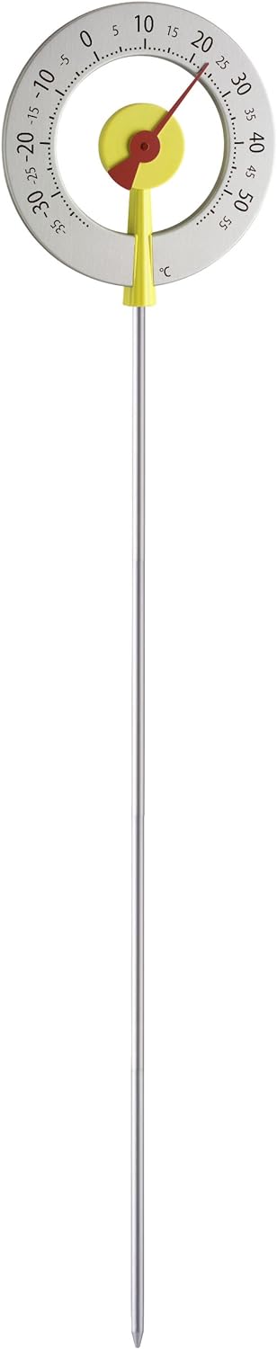 Lollipop, Silber/Gelb, Gartenthermometer