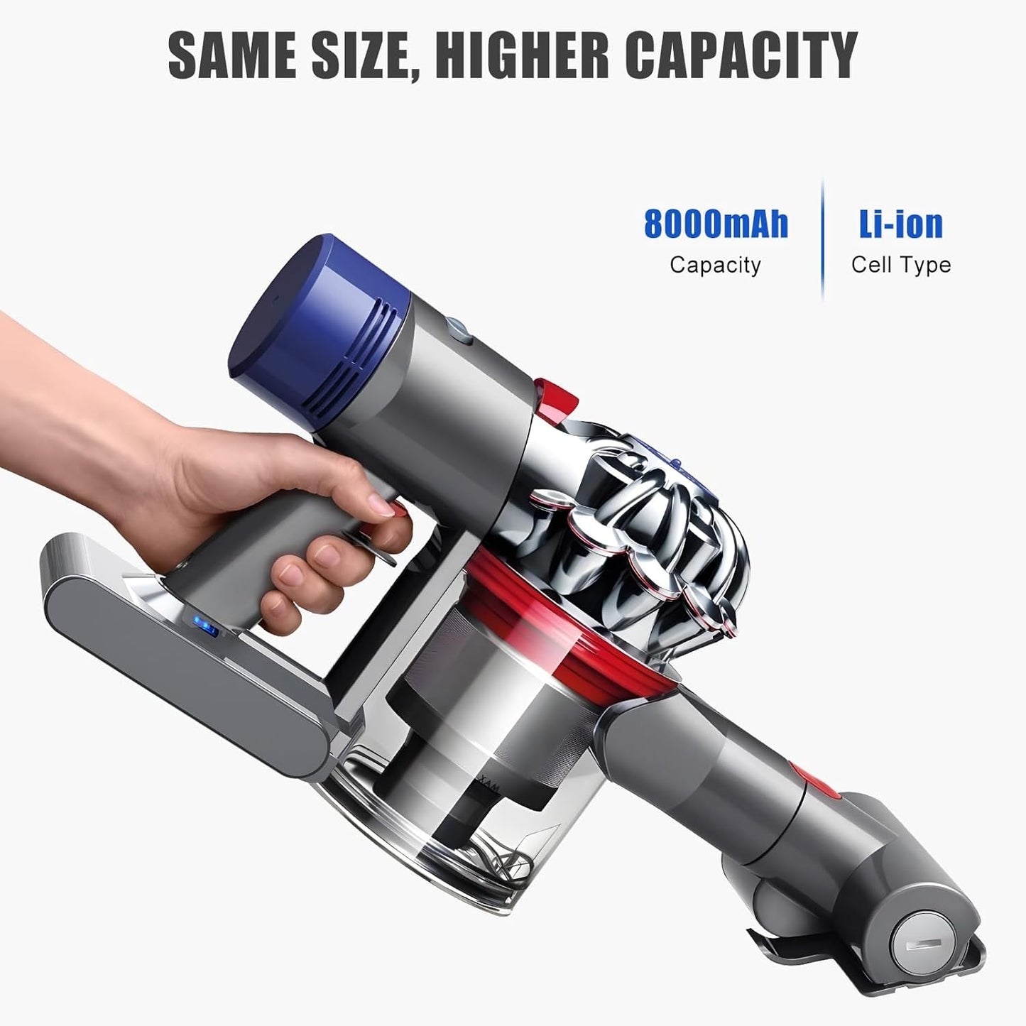 Ersatzakku 8000mAh für Dyson V8 Staubsauger, V8-8000