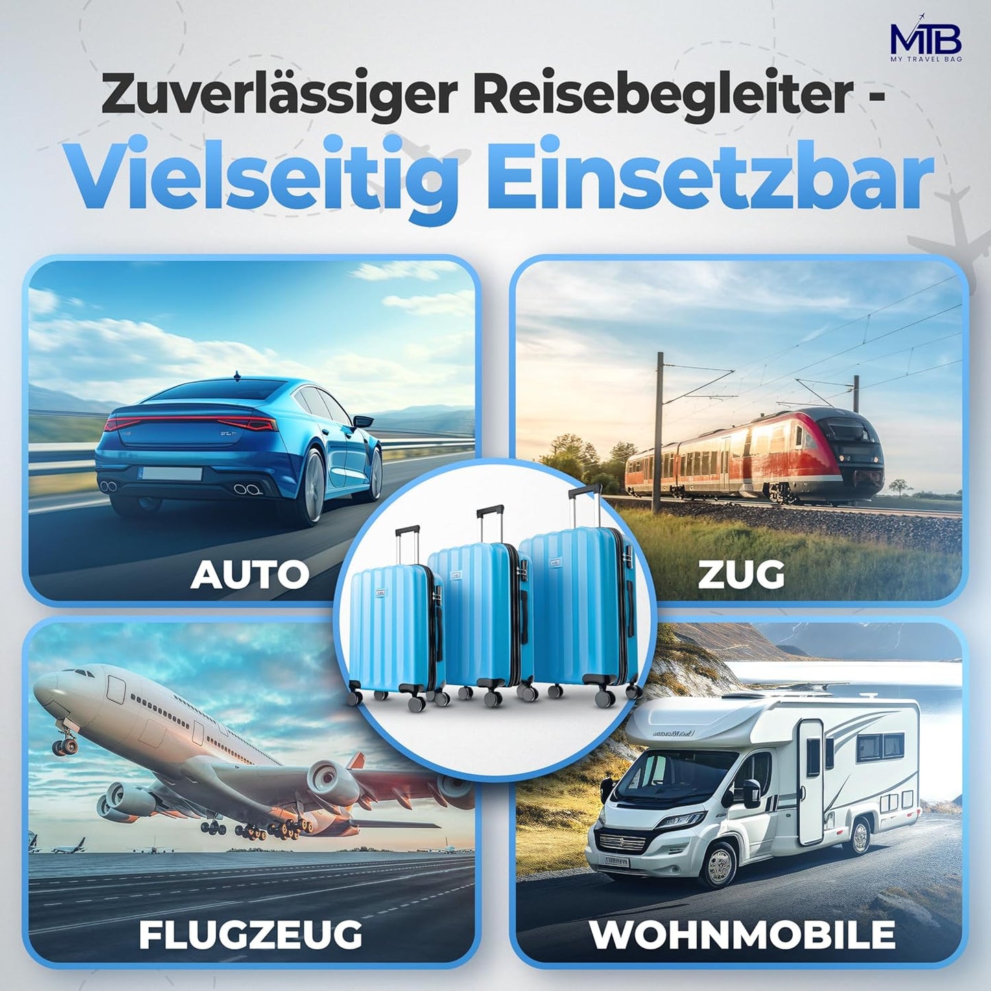 Hartschalen-Koffer, Mittlerer Koffer (65cm) Anthrazit