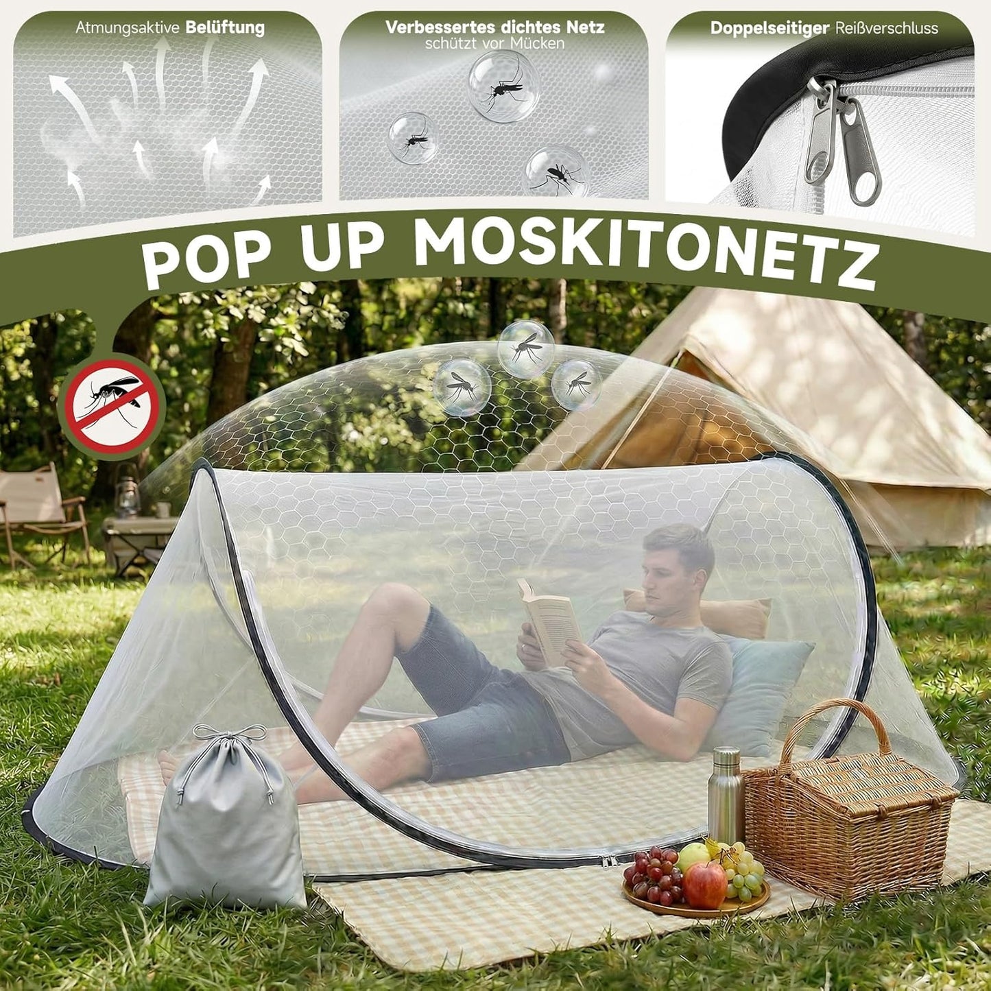 Pop Up Moskitonetz-Zelt