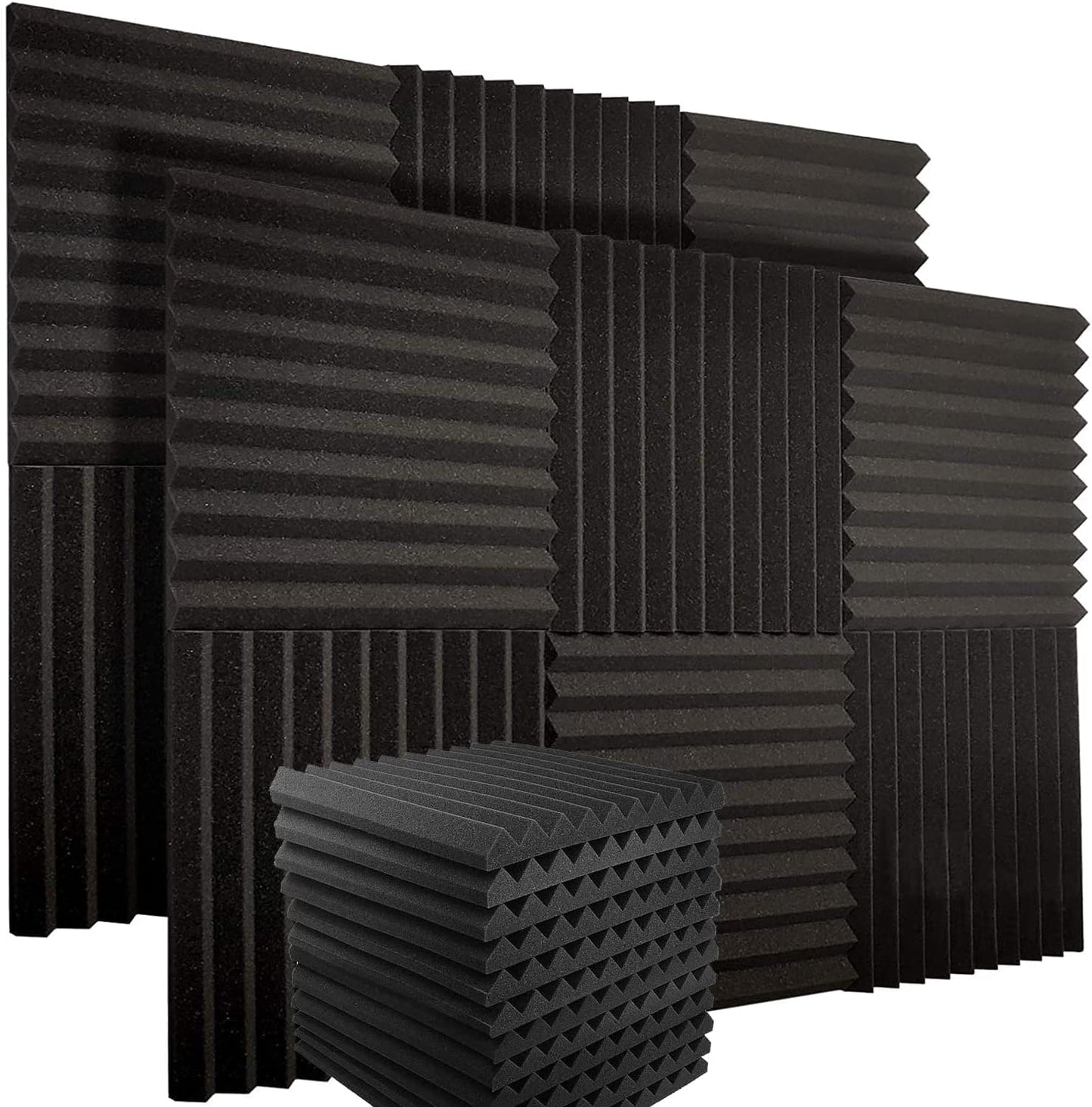 Akustikschaumstoff Platten-Set (12 Stück, 30x30x2,5 cm)