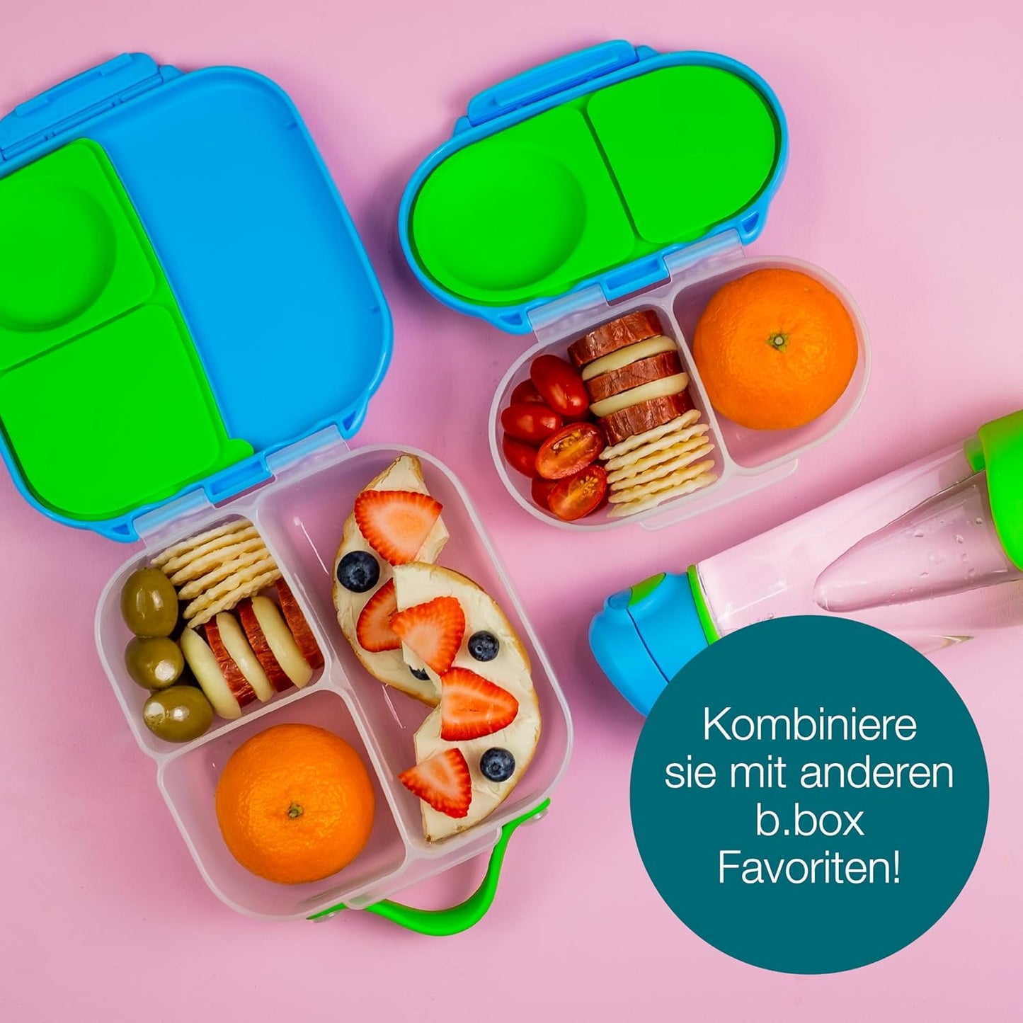 Mini Brotdose für Kinder, Flamingo Fizz