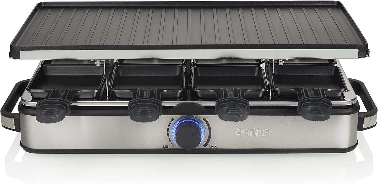 Raclette 8 Grill Deluxe, Ohne Steinplatte