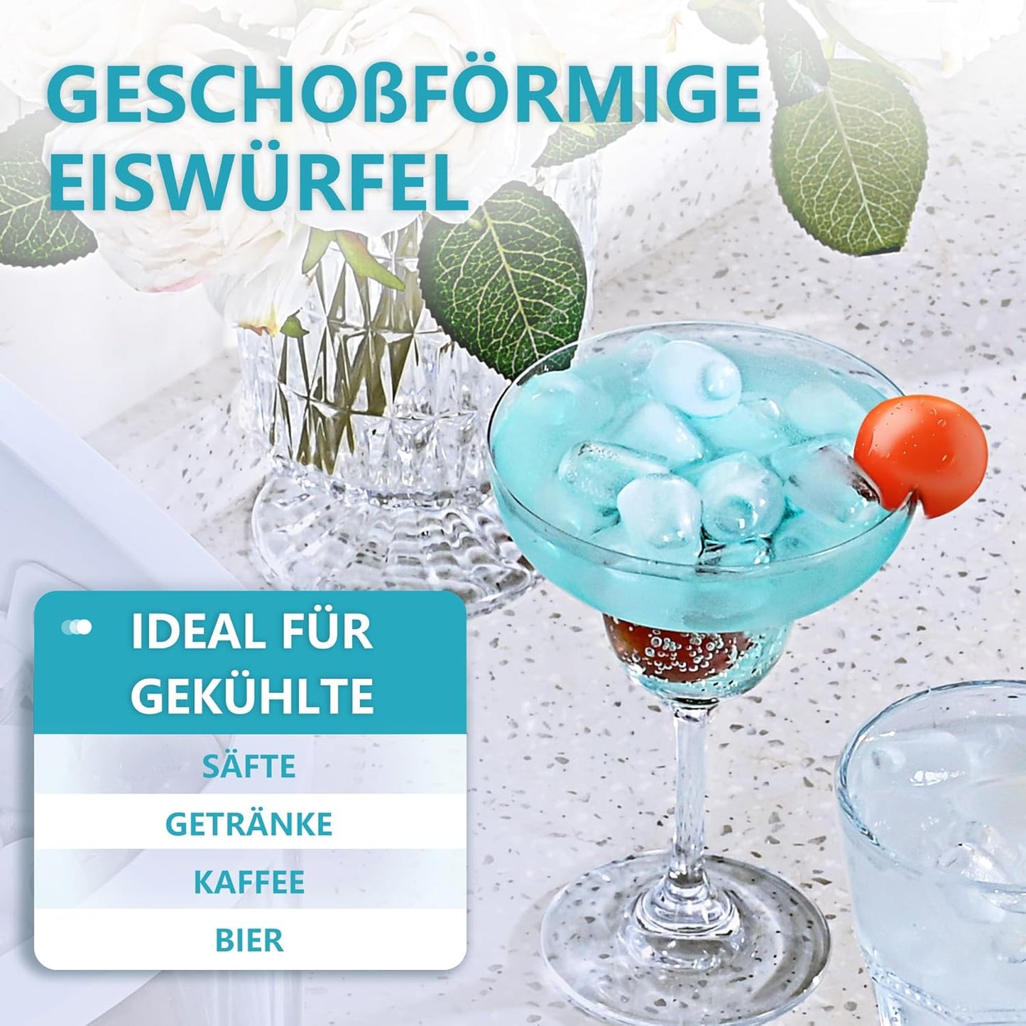 Eiswürfelmaschine, 1.2L / Edelstahl-12KG